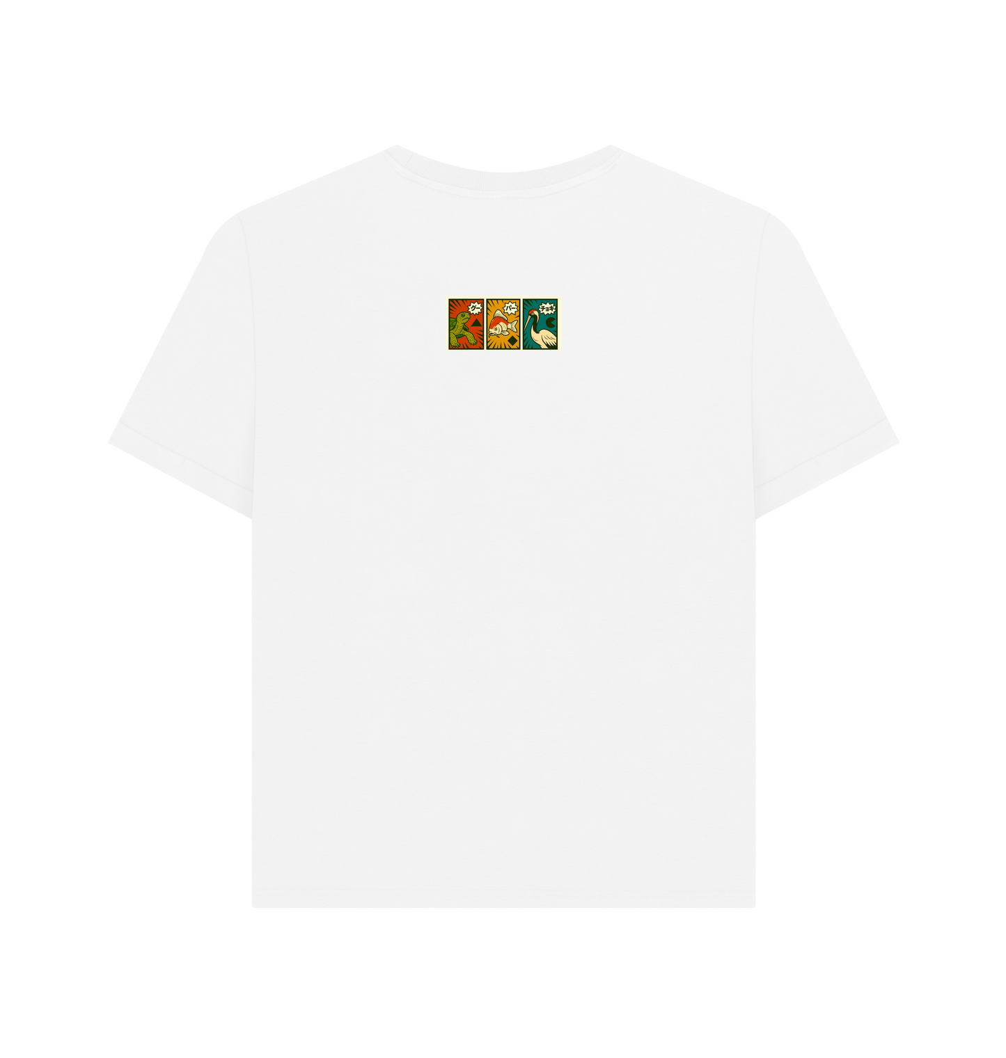 White Printed T-shirt Back