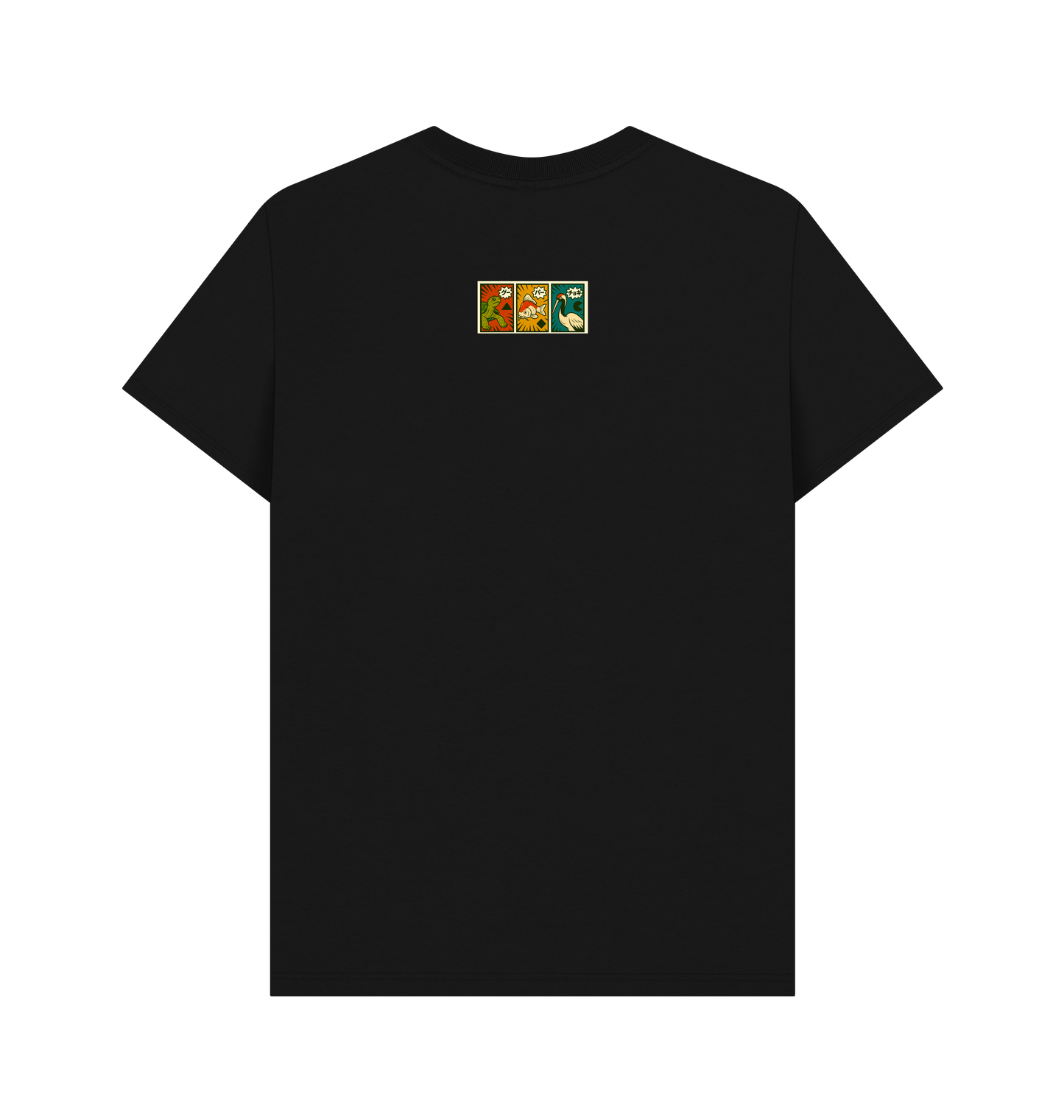 Black Printed T-shirt Back