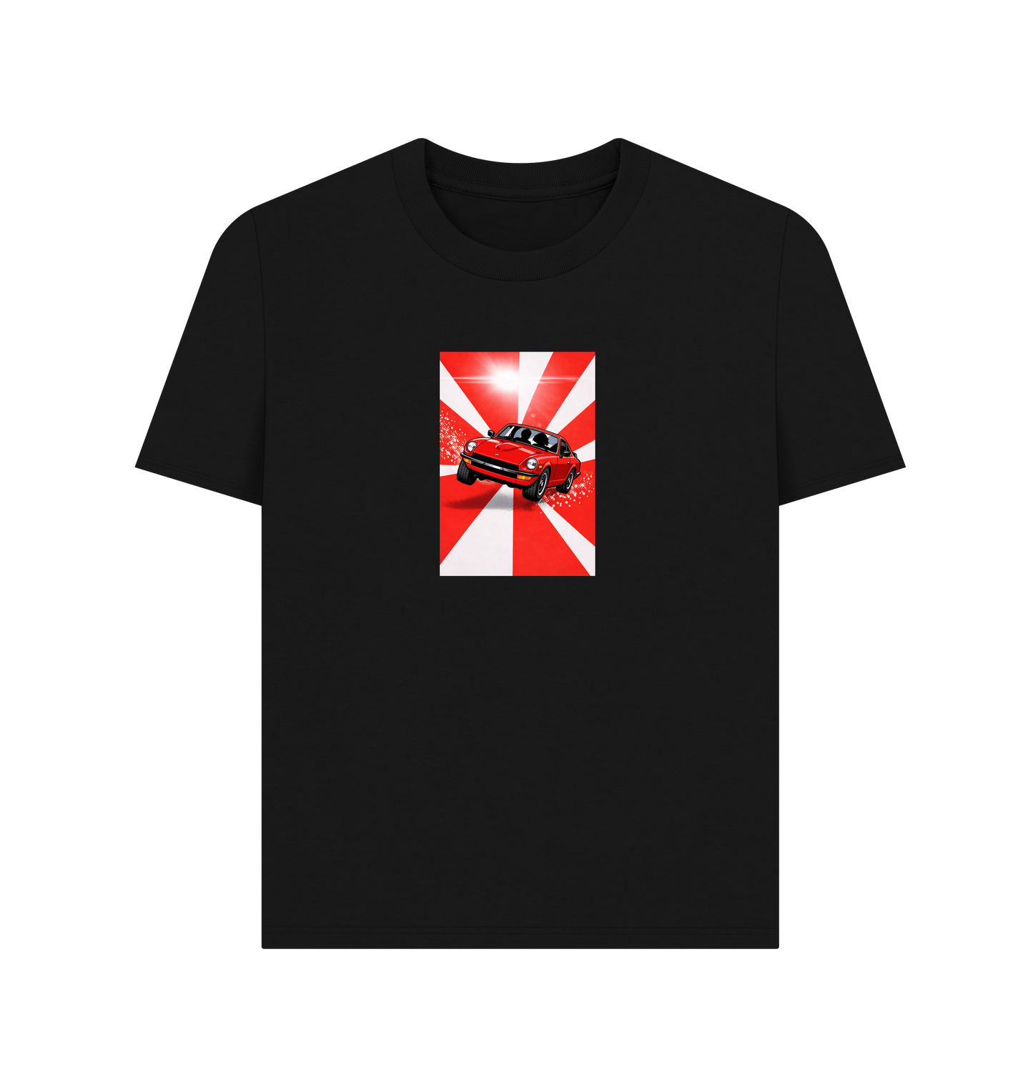 Black Printed T-shirt Front