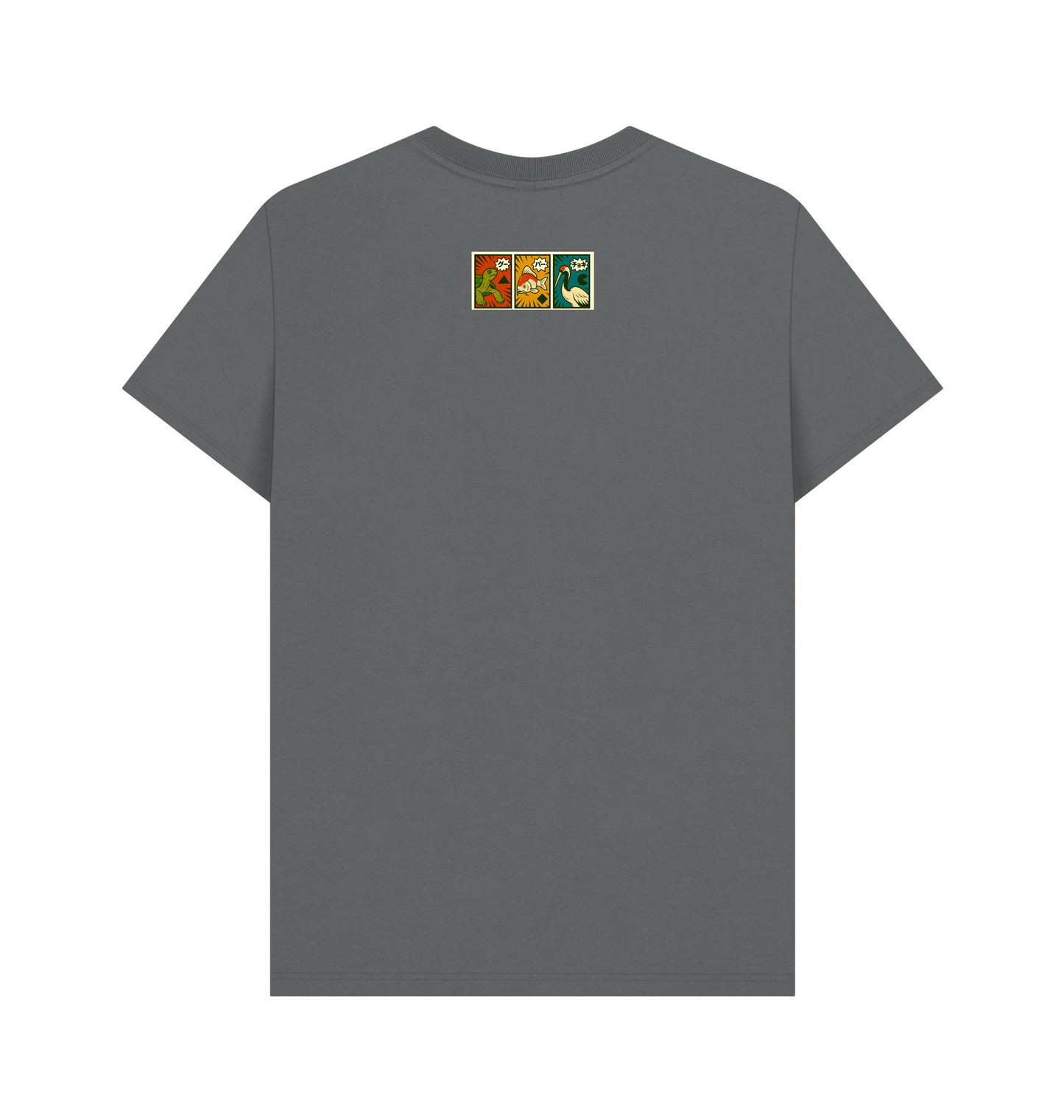Slate Grey Printed T-shirt Back