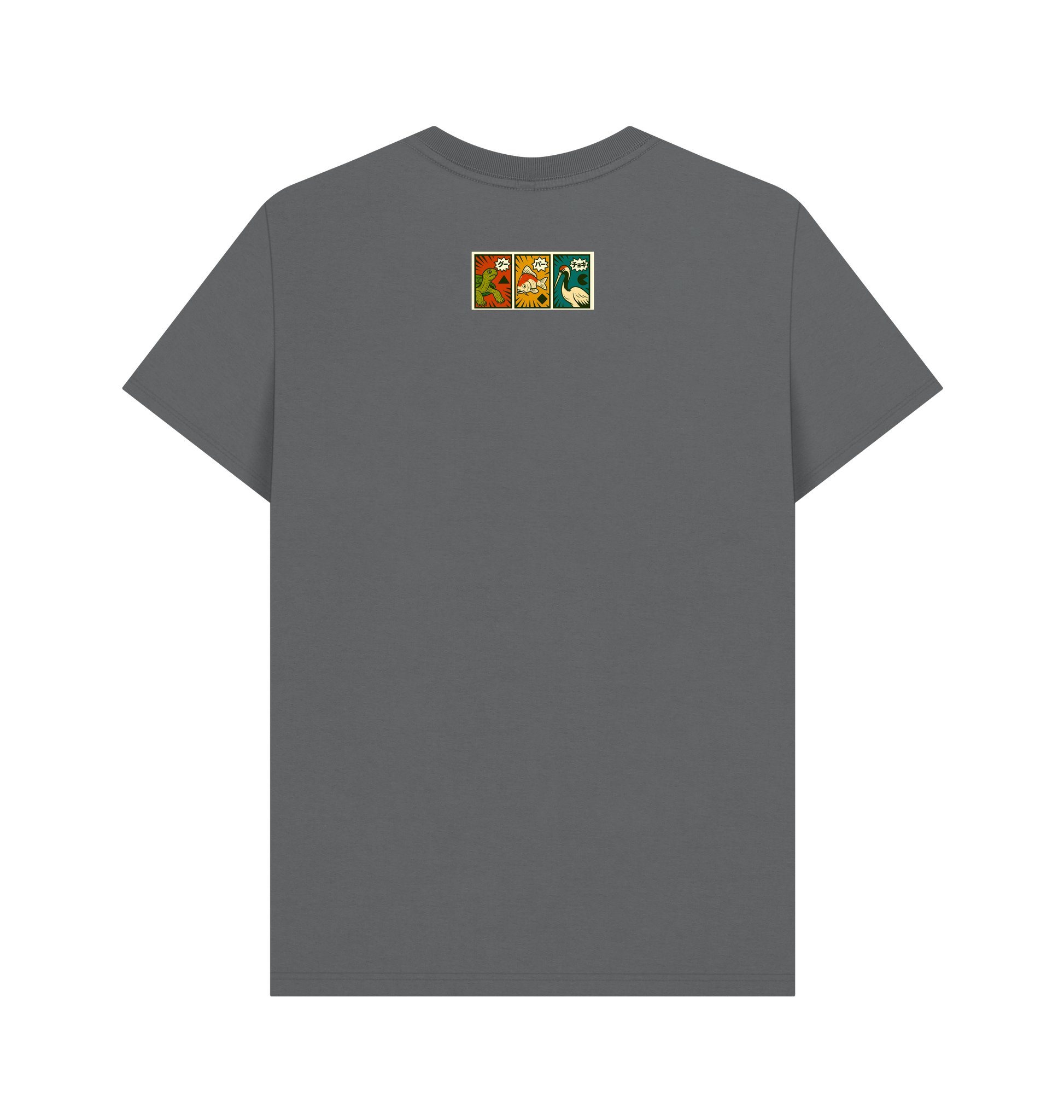 Slate Grey Printed T-shirt Back