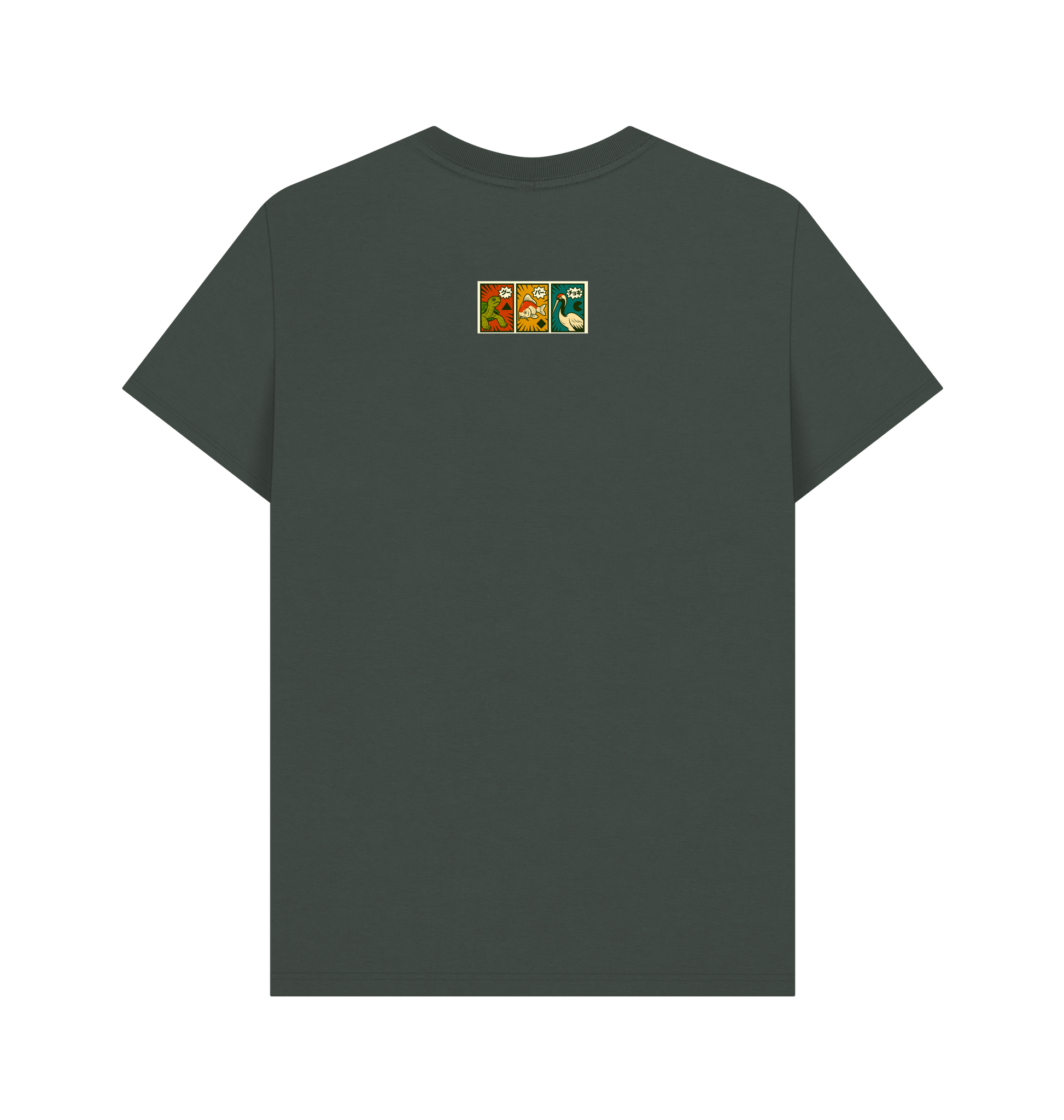 Dark Grey Printed T-shirt Back