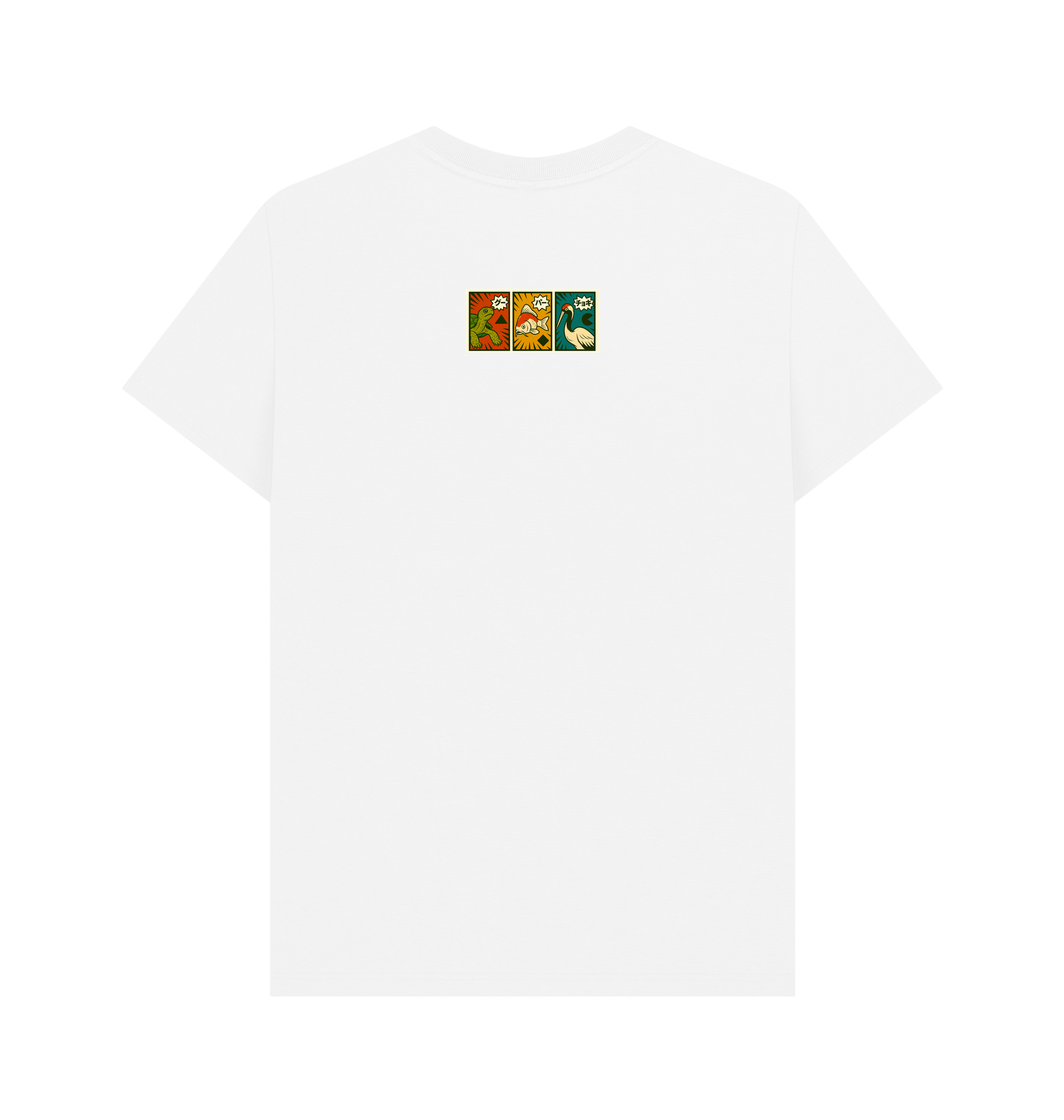 White Printed T-shirt Back