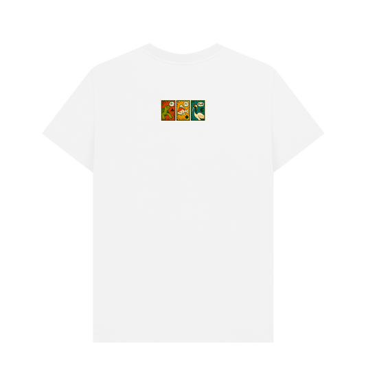 White Printed T-shirt Back
