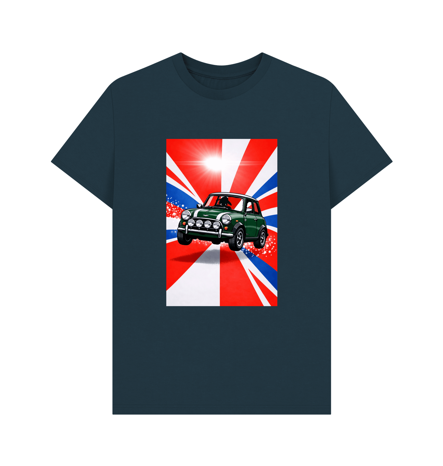 Denim Blue Printed T-shirt Front