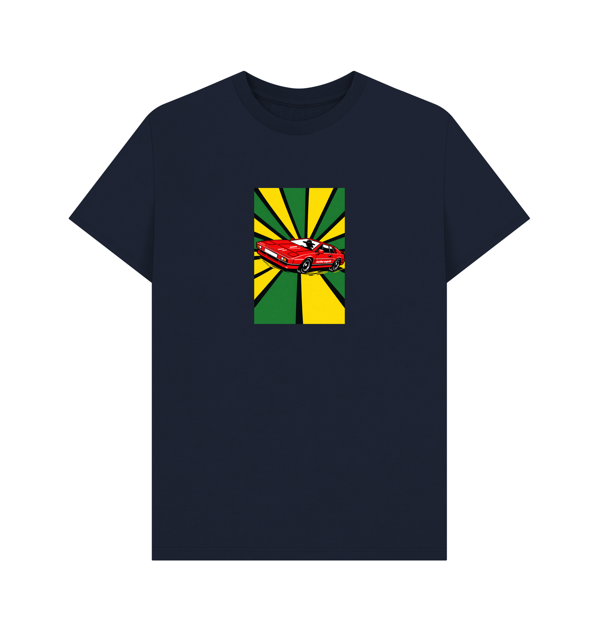 Navy Blue Printed T-shirt Front