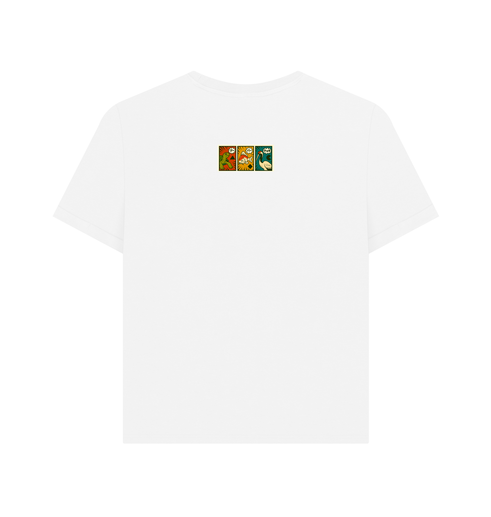 White Printed T-shirt Back