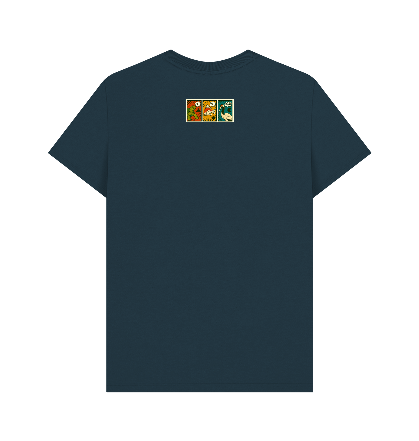 Denim Blue Printed T-shirt Back
