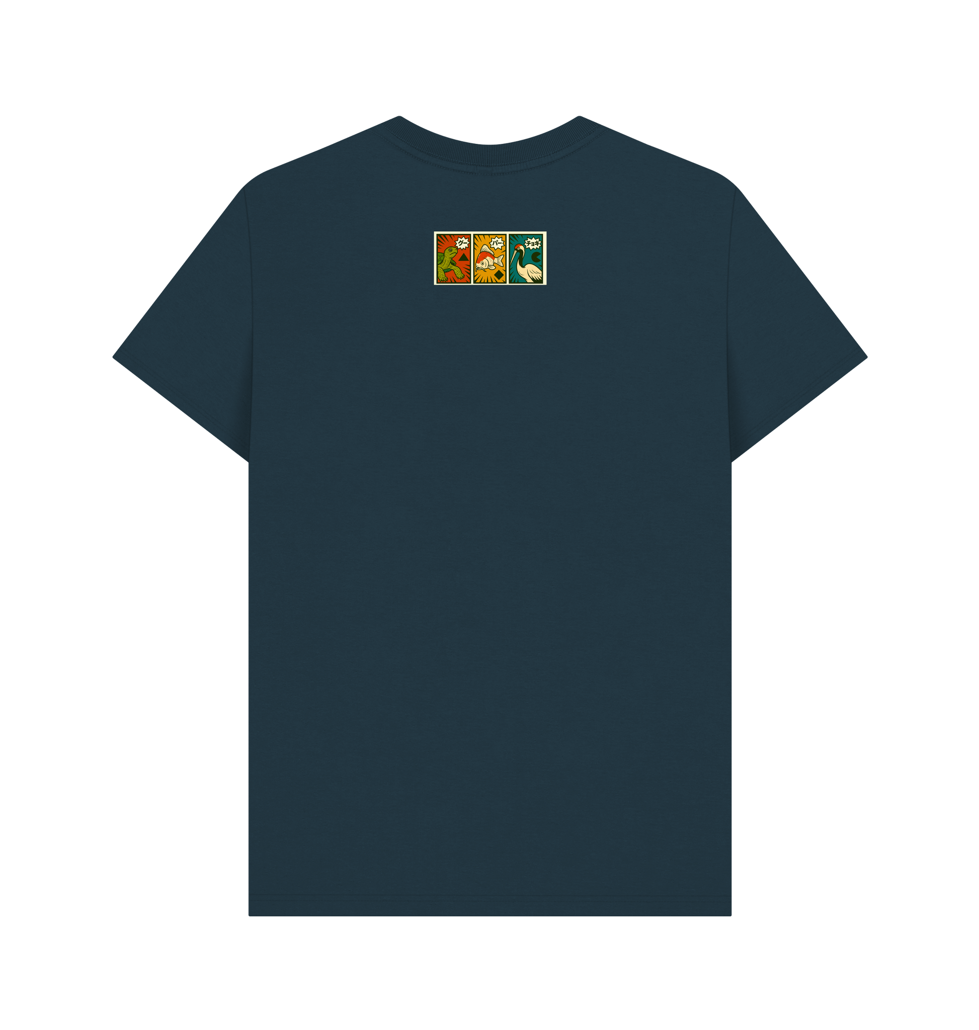 Denim Blue Printed T-shirt Back
