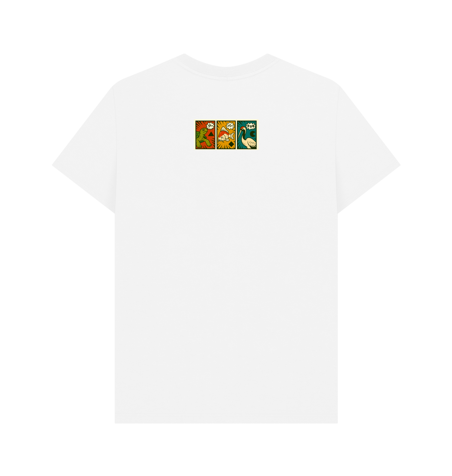 White Printed T-shirt Back
