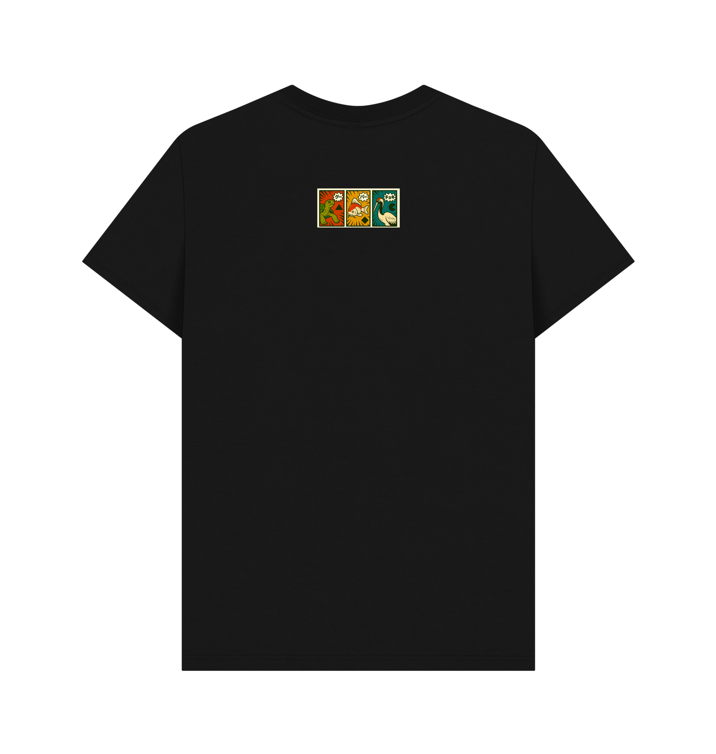 Black Printed T-shirt Back