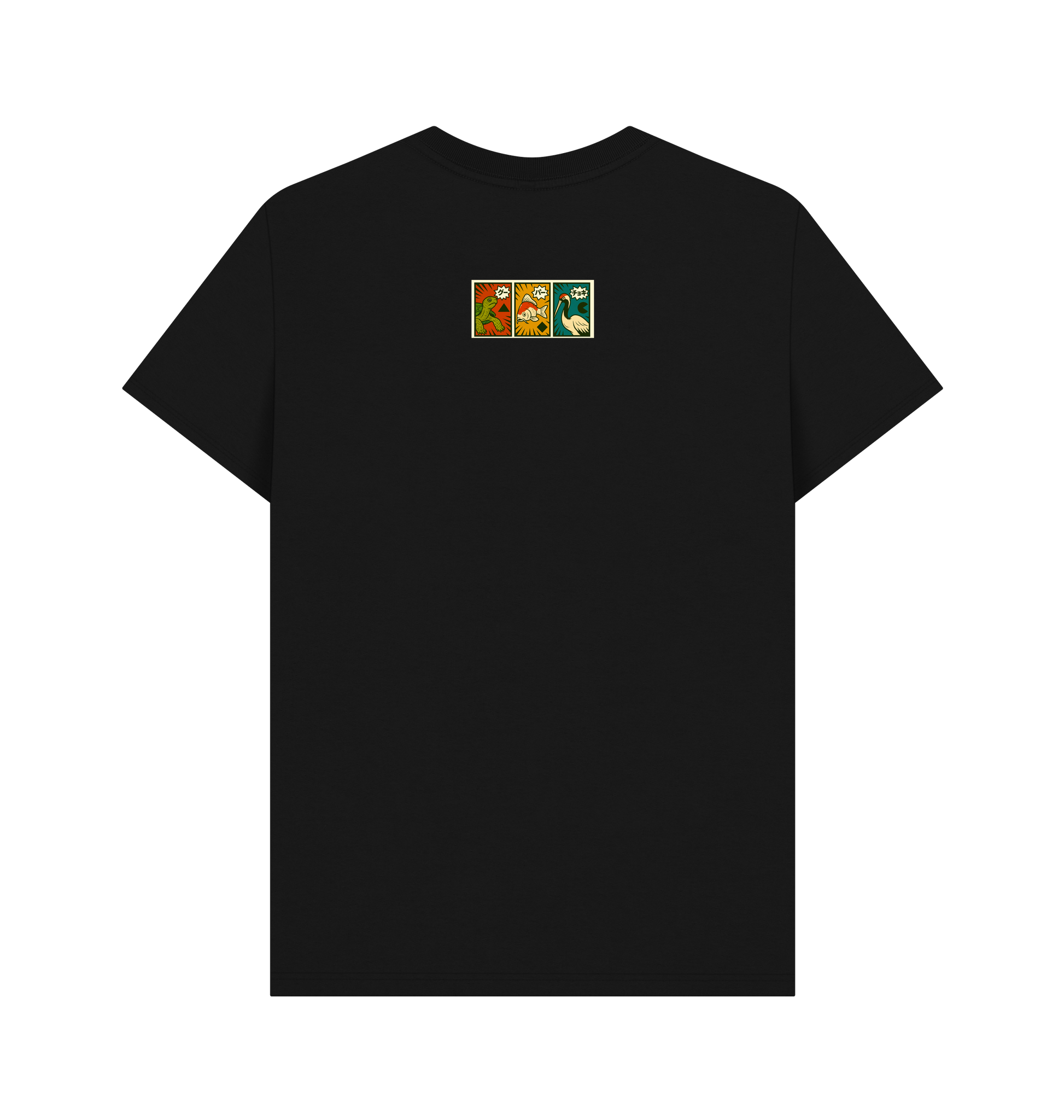 Black Printed T-shirt Back