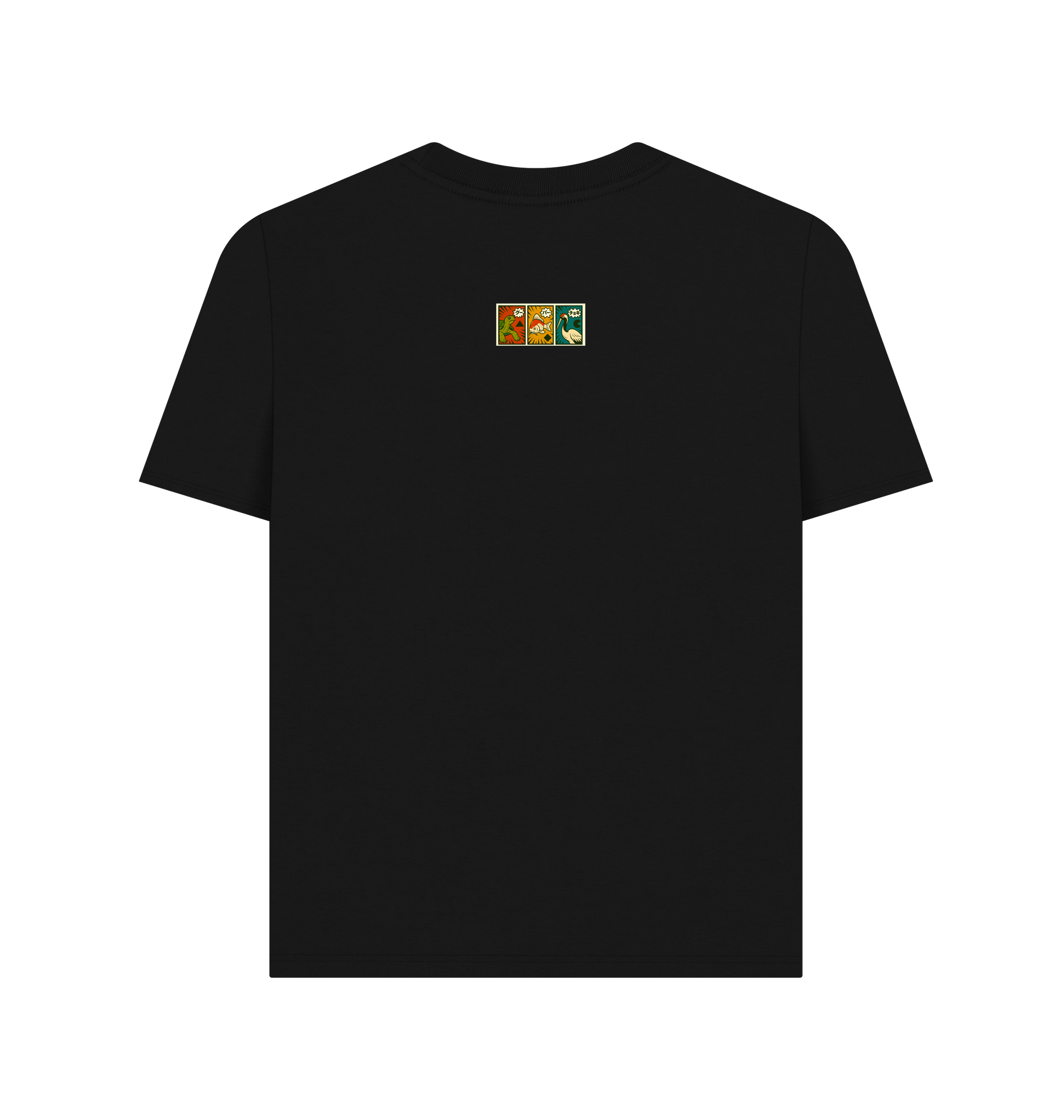Black Printed T-shirt Back