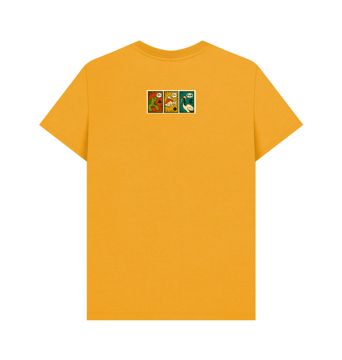 Mustard Printed T-shirt Back