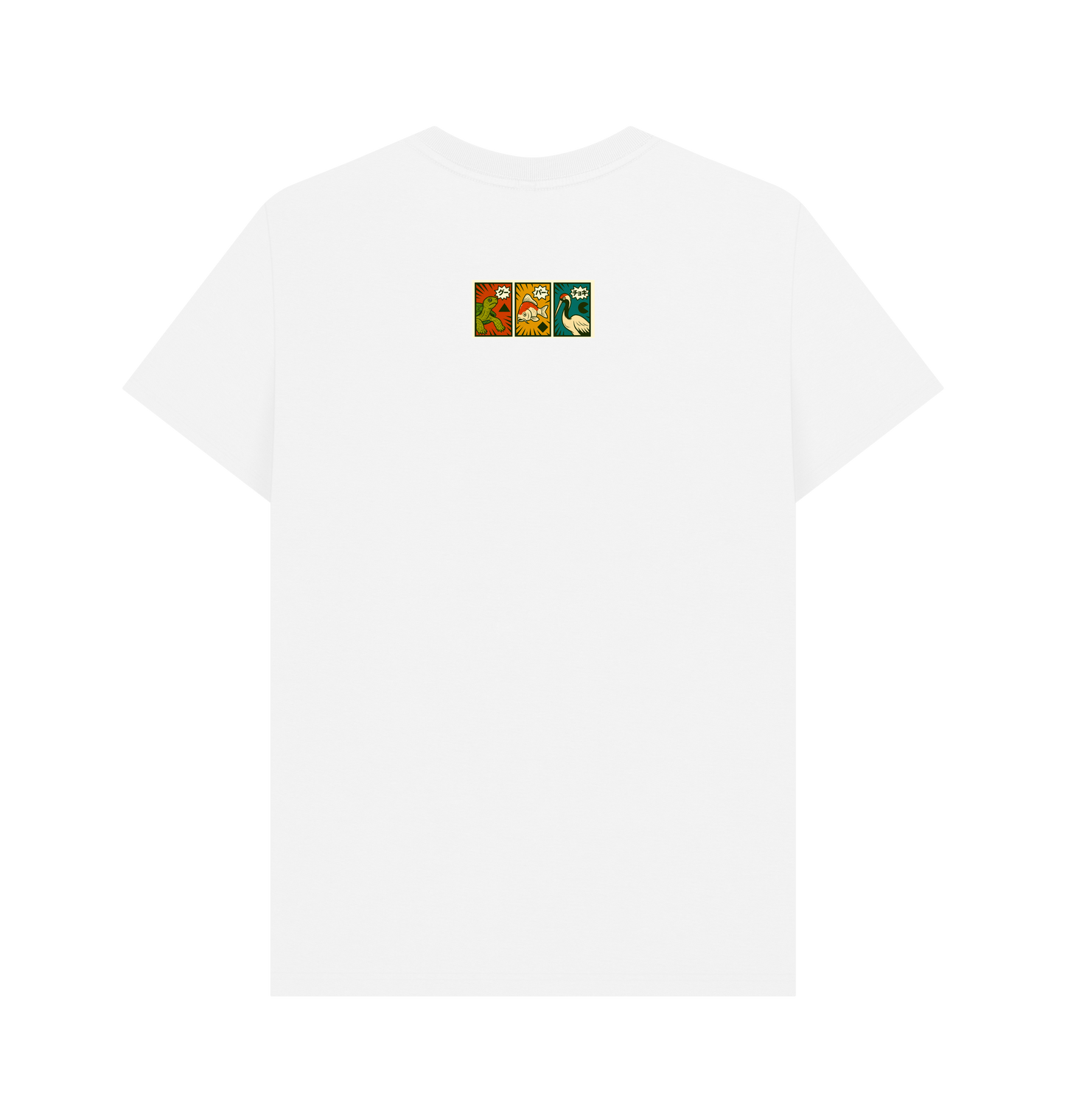 White Printed T-shirt Back