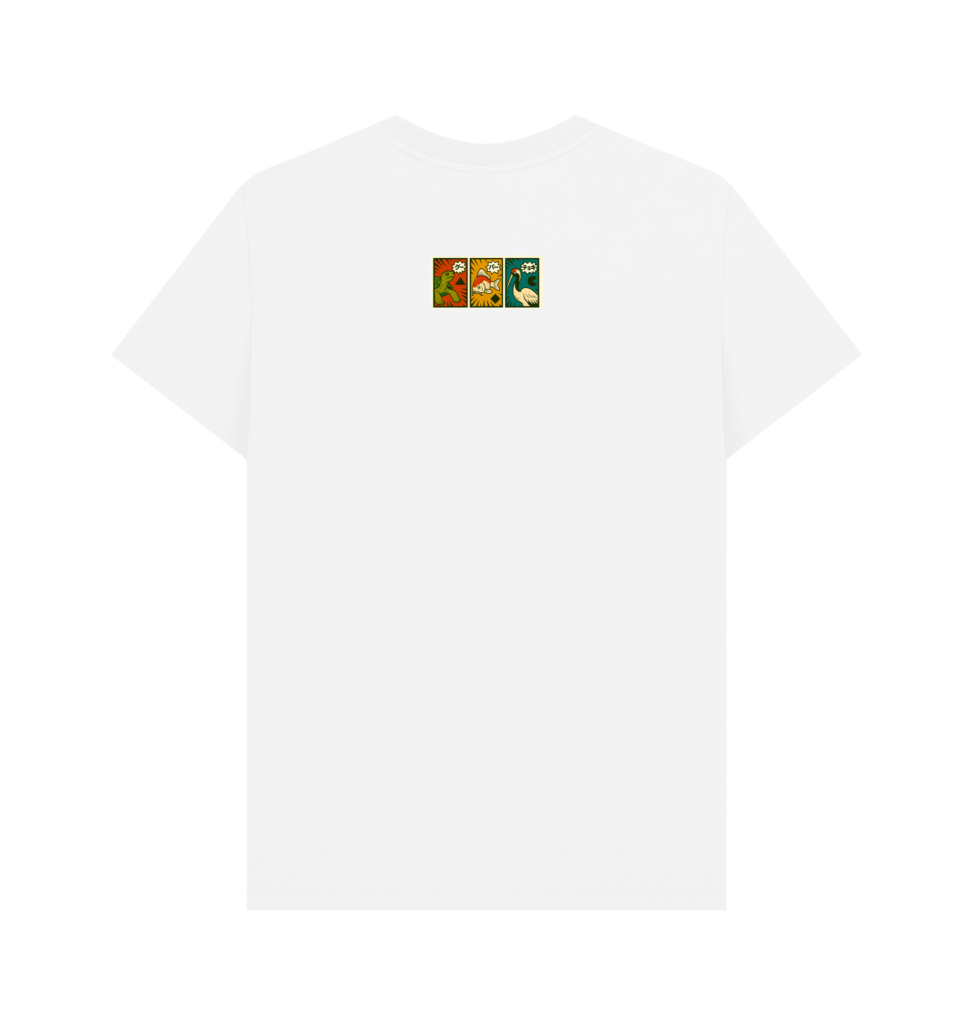 White Printed T-shirt Back