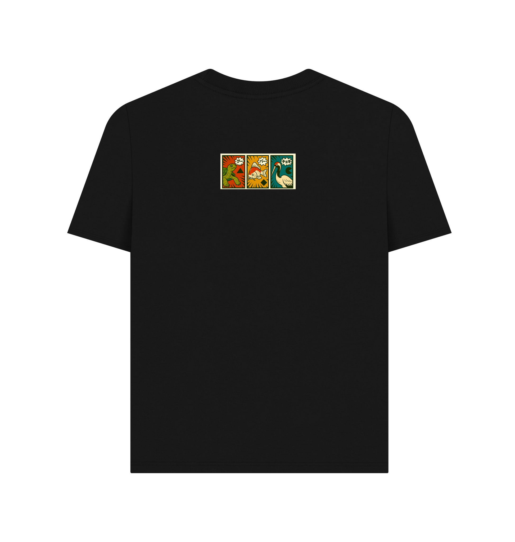 Black Printed T-shirt Back