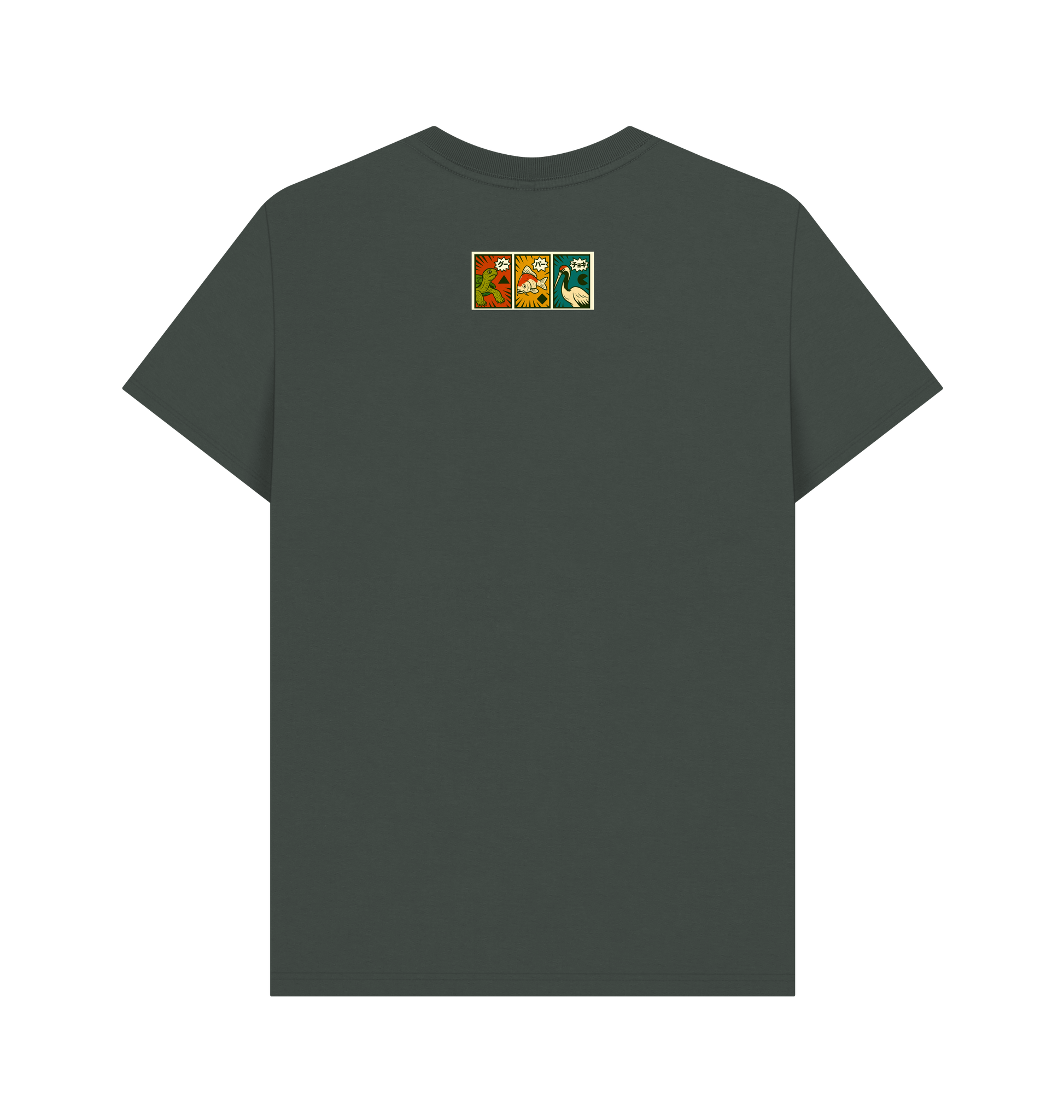 Dark Grey Printed T-shirt Back