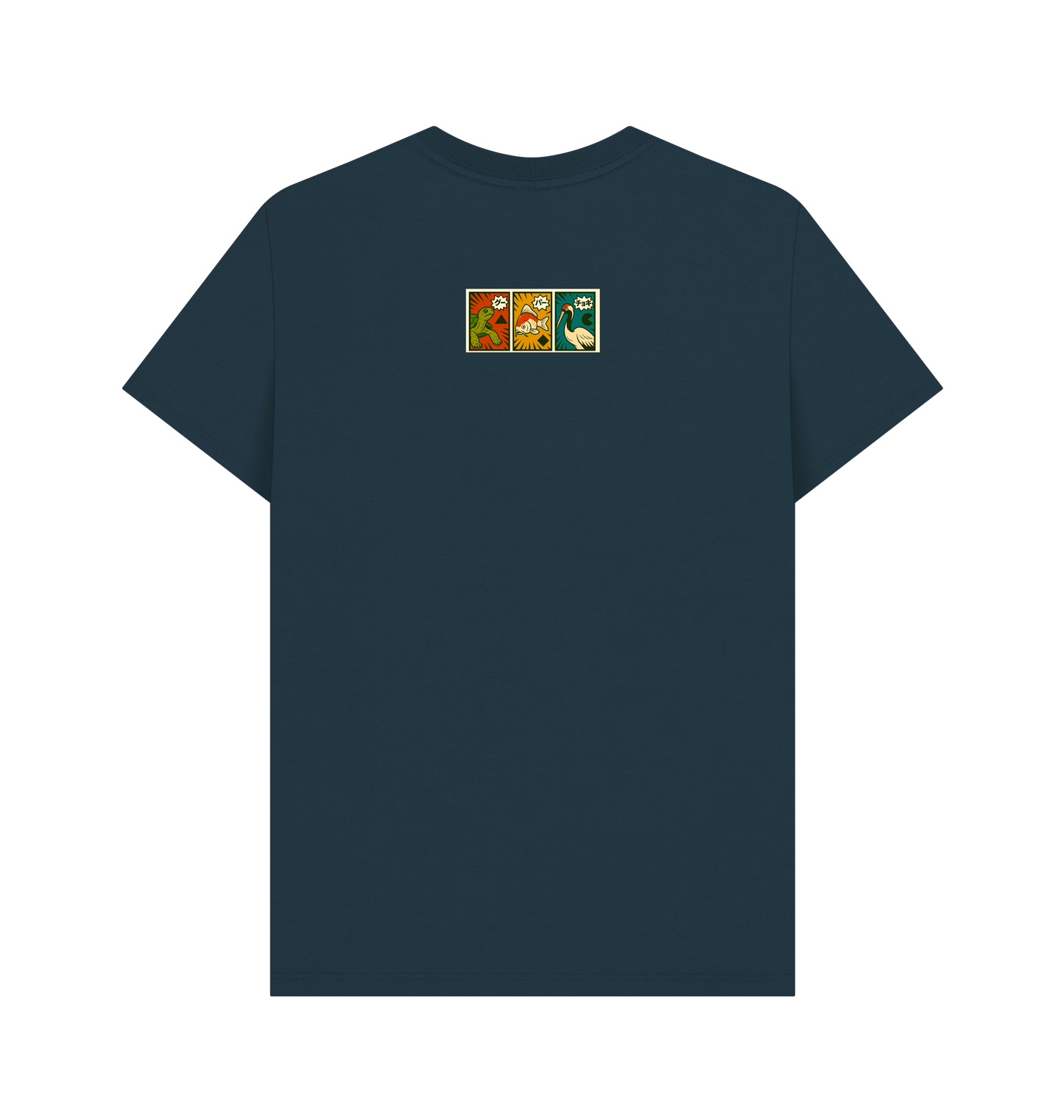 Denim Blue Printed T-shirt Back