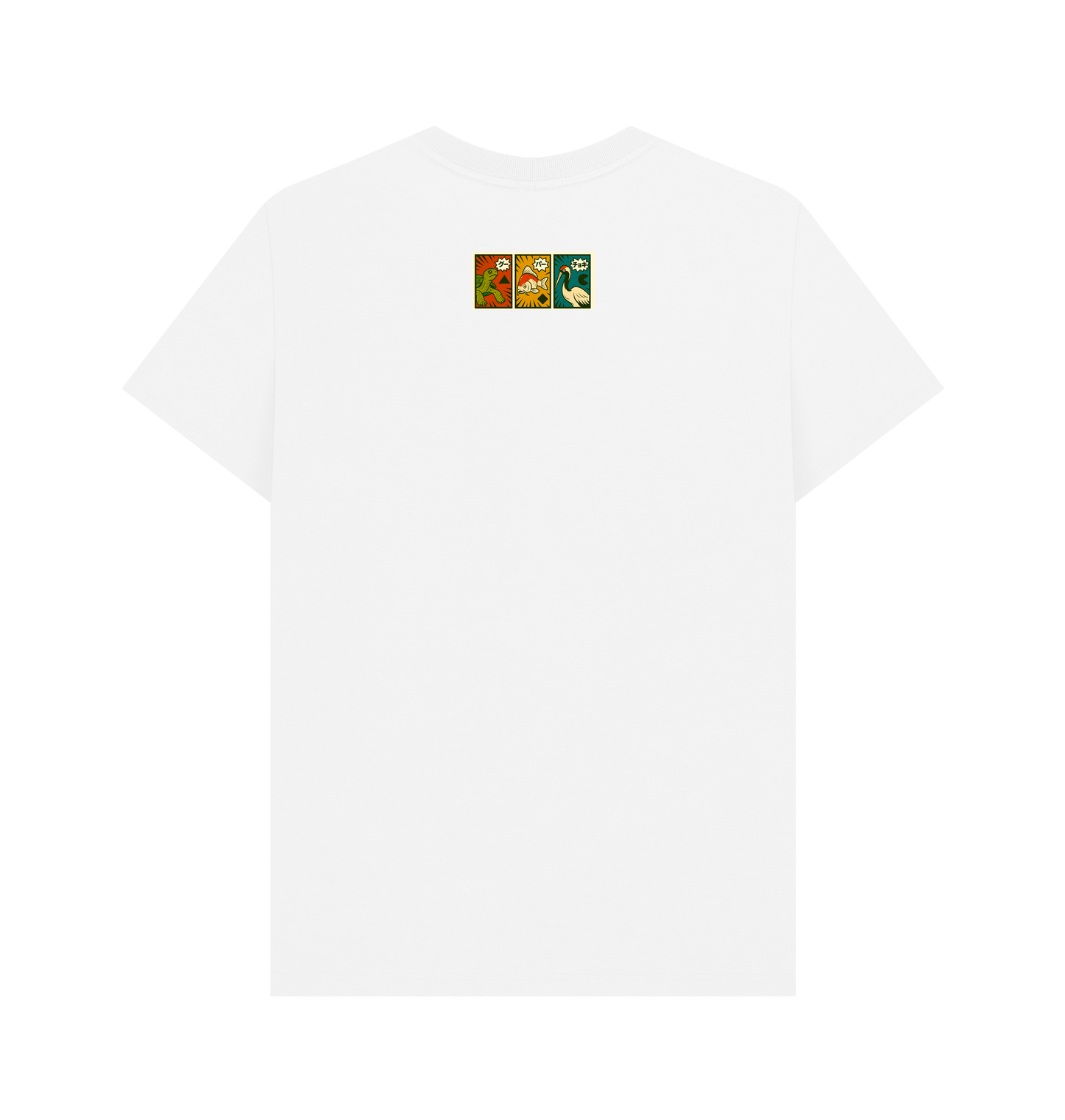 White Printed T-shirt Back