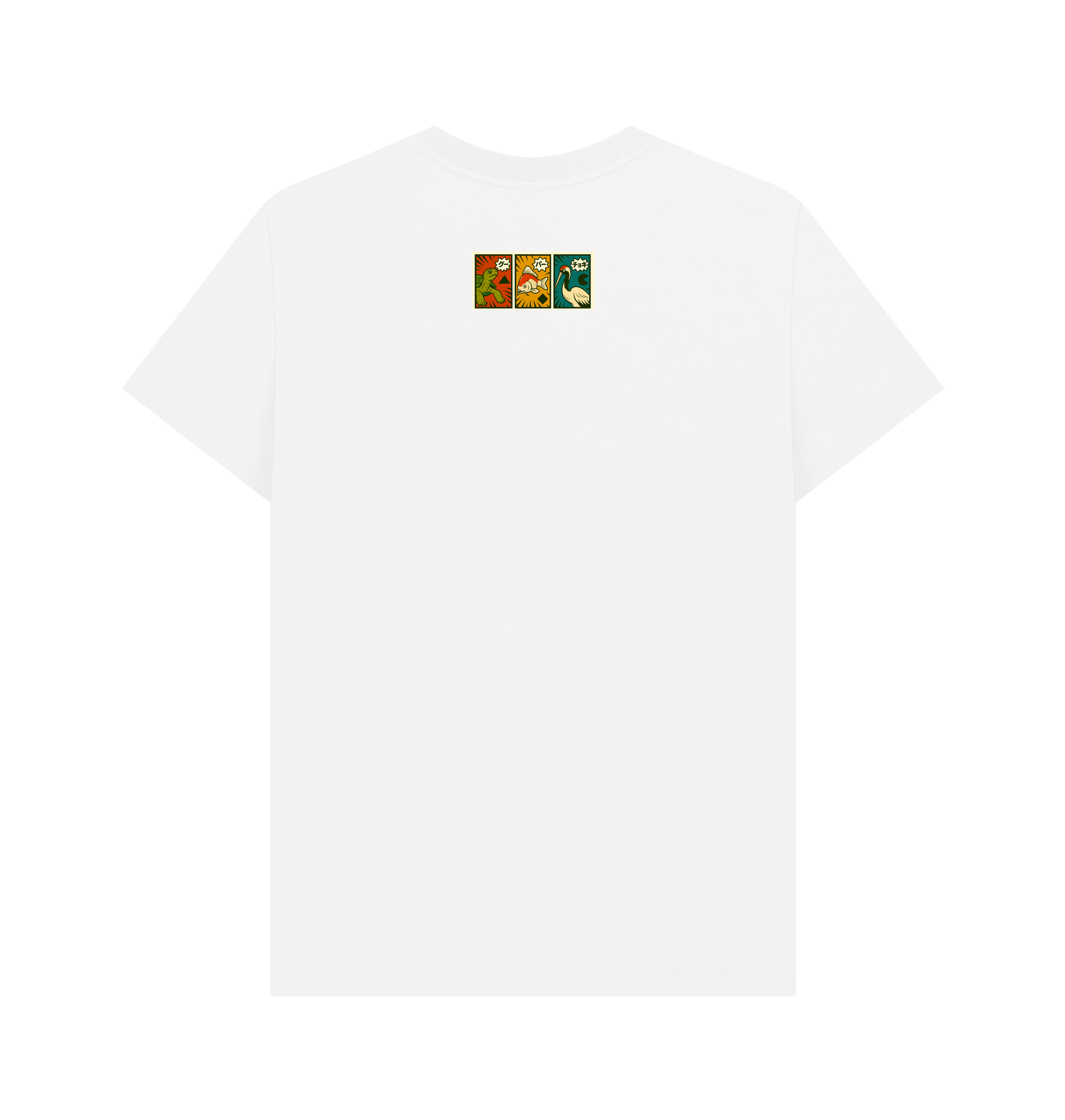 White Printed T-shirt Back