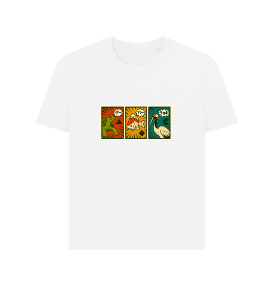 White Printed T-shirt Front
