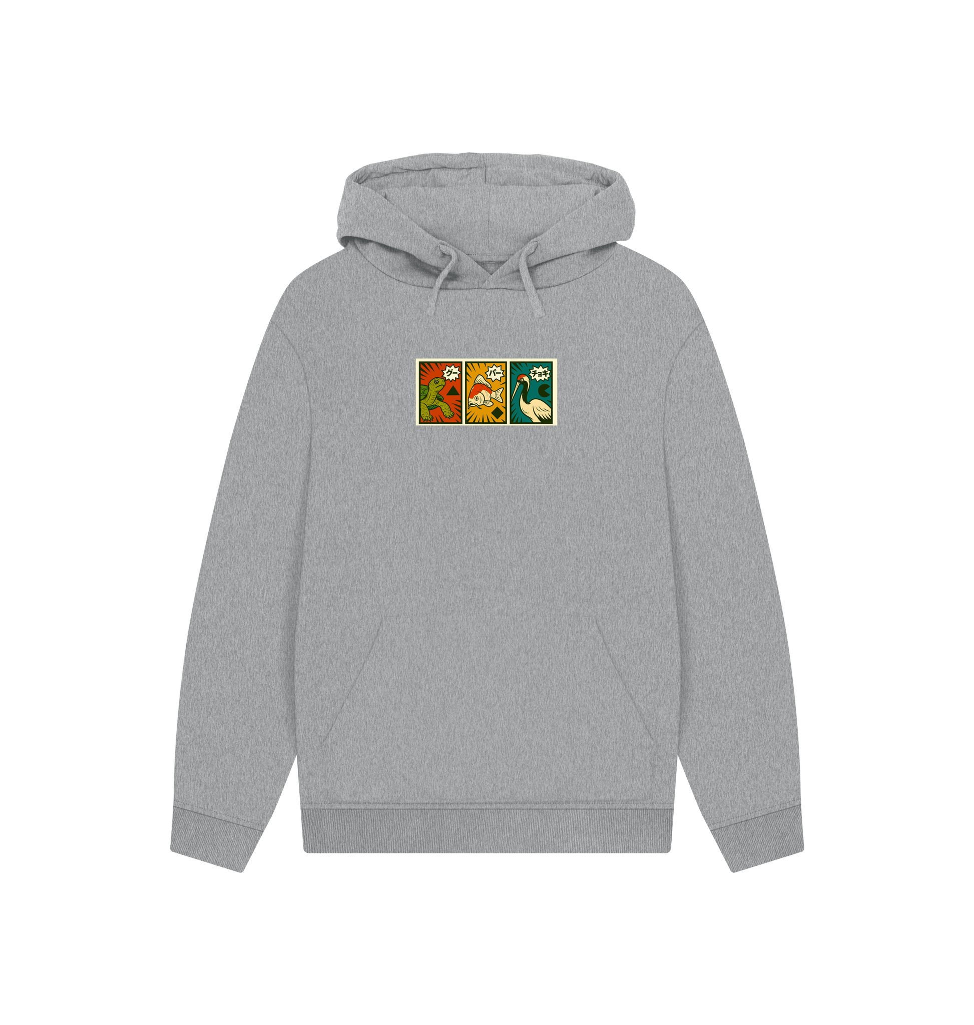Athletic Grey Printed Hoody Front