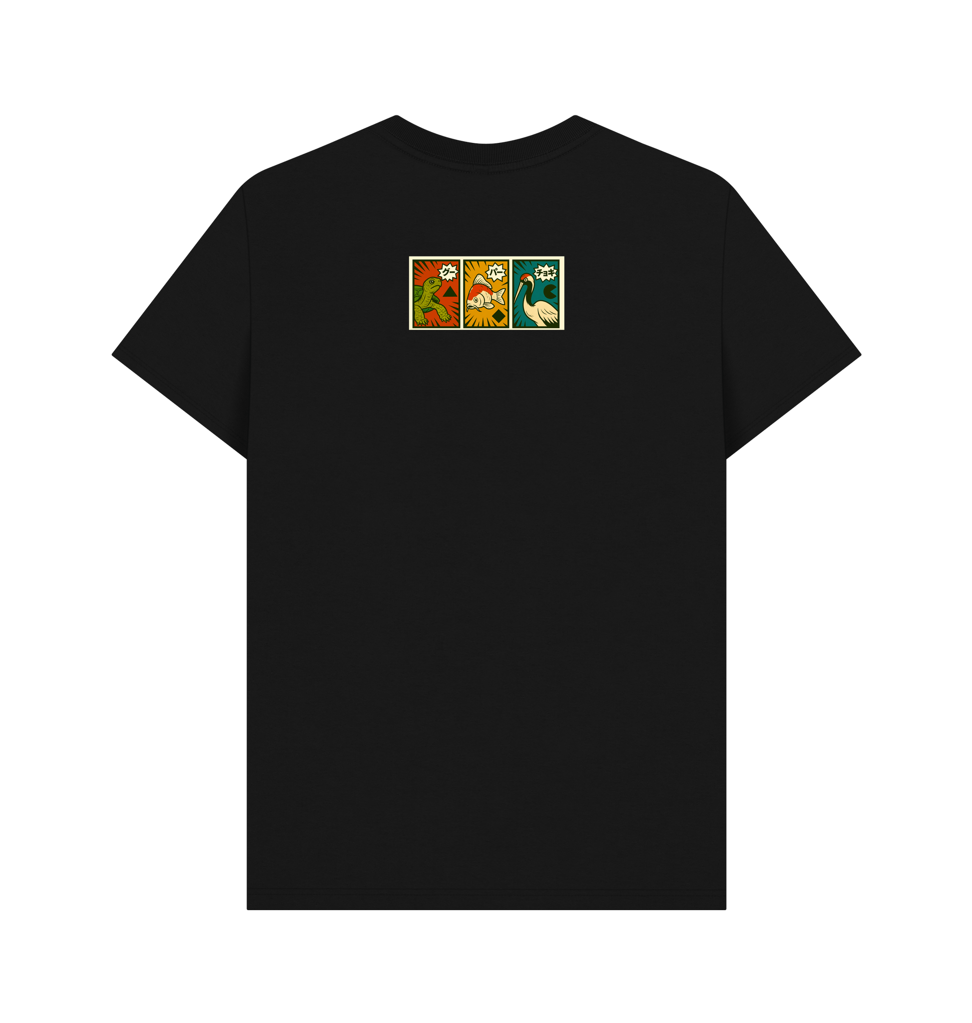 Black Printed T-shirt Back