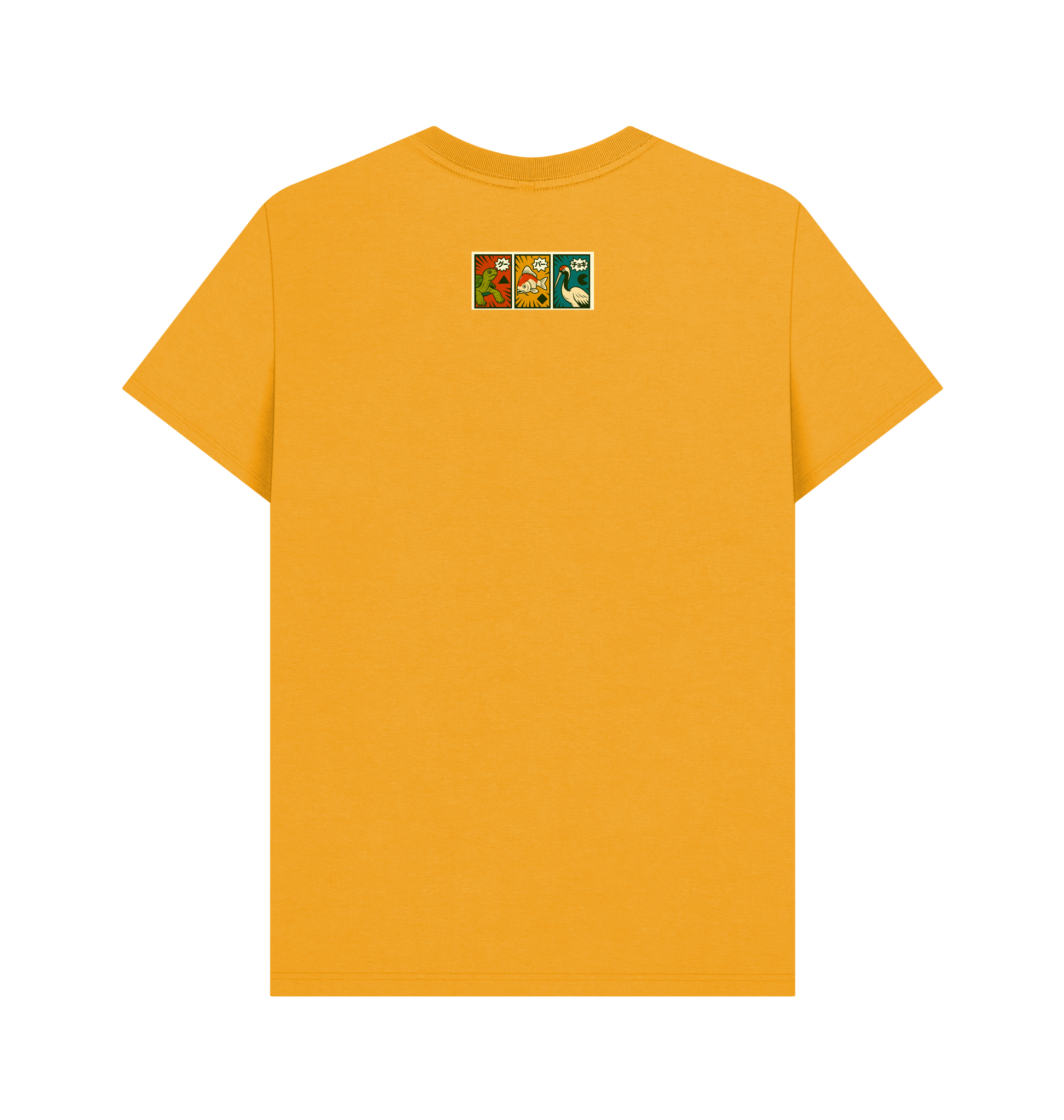 Mustard Printed T-shirt Back