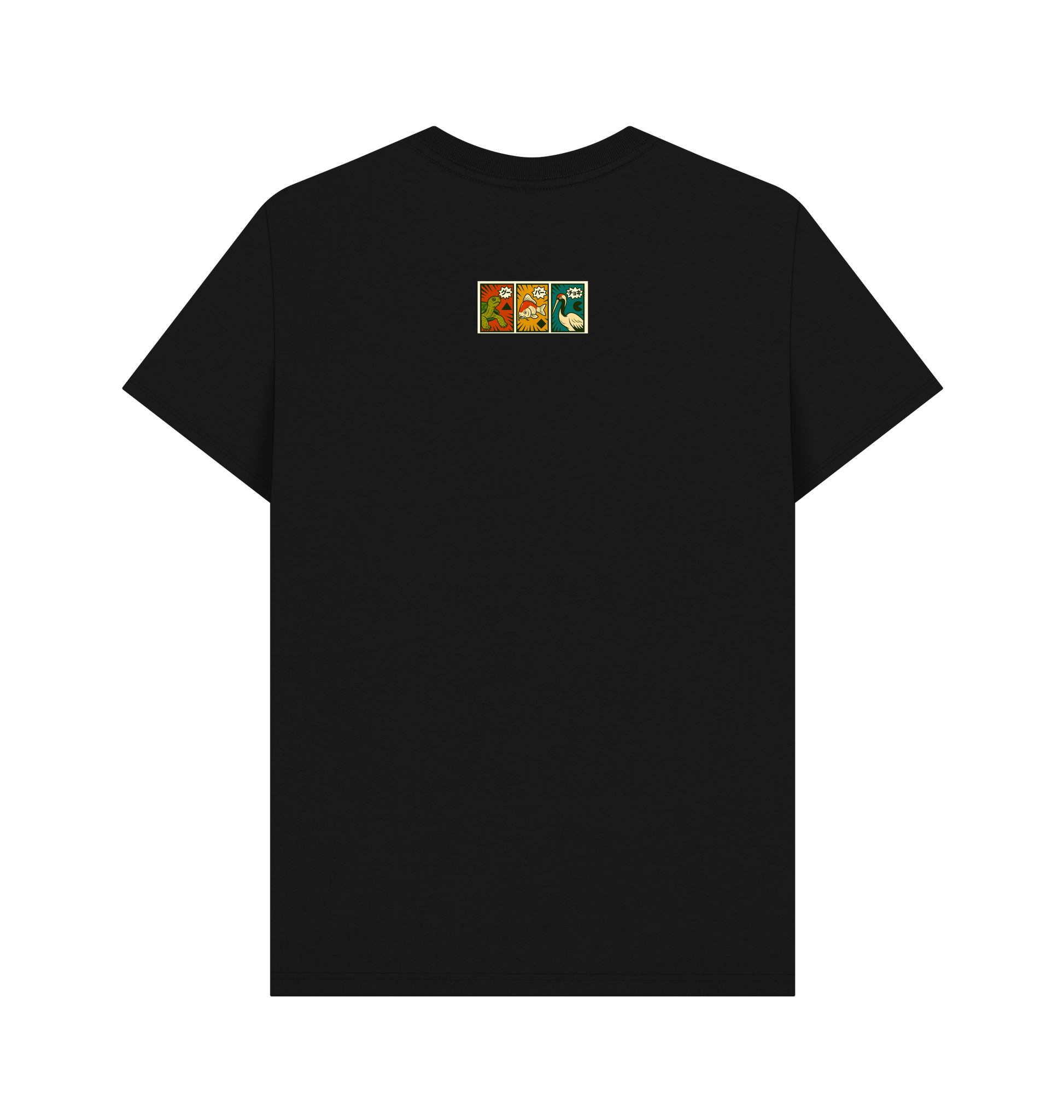 Black Printed T-shirt Back