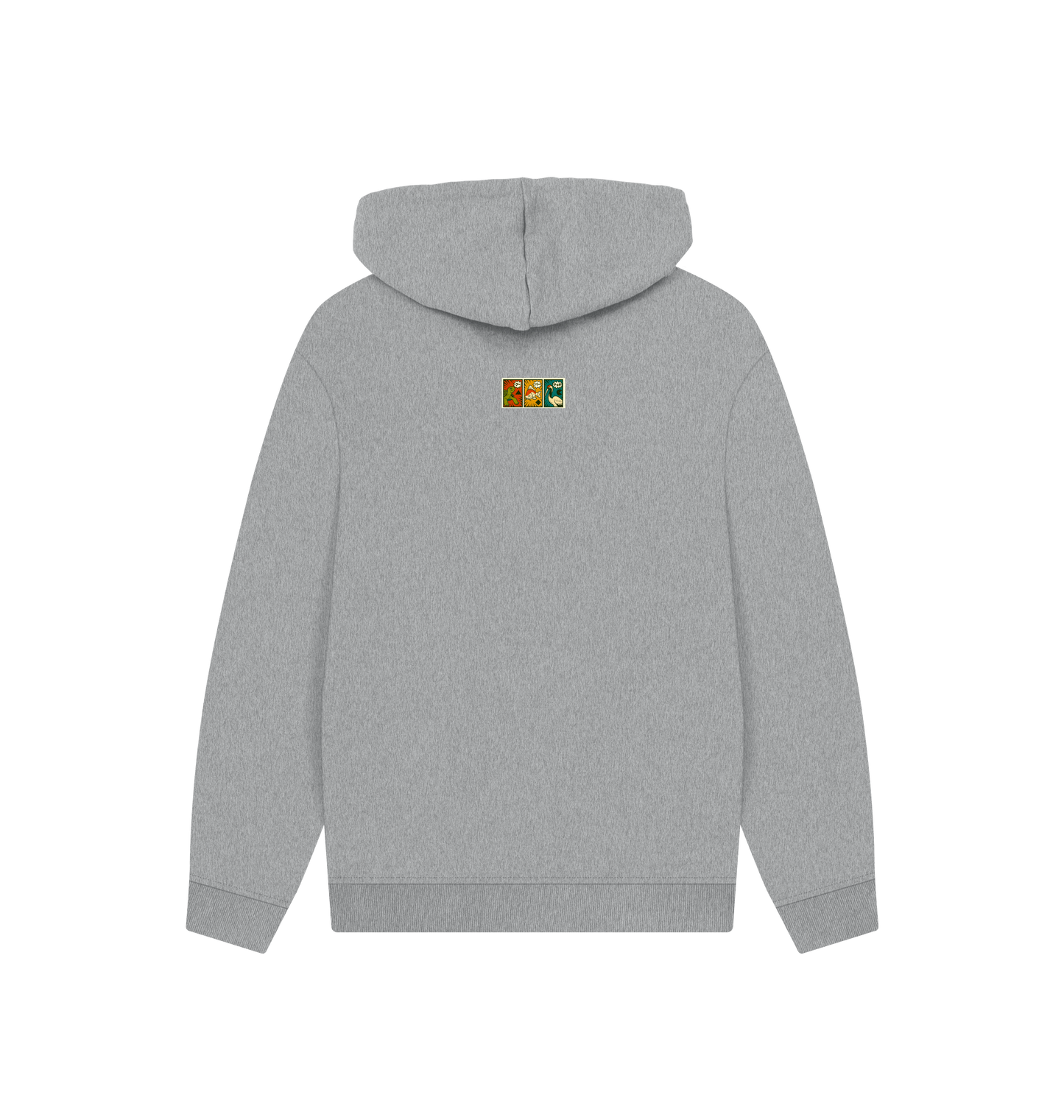 Athletic Grey Printed Hoody Back