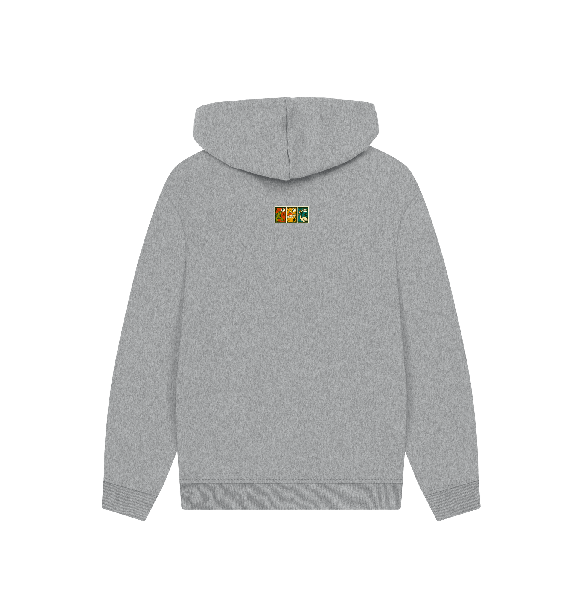 Athletic Grey Printed Hoody Back