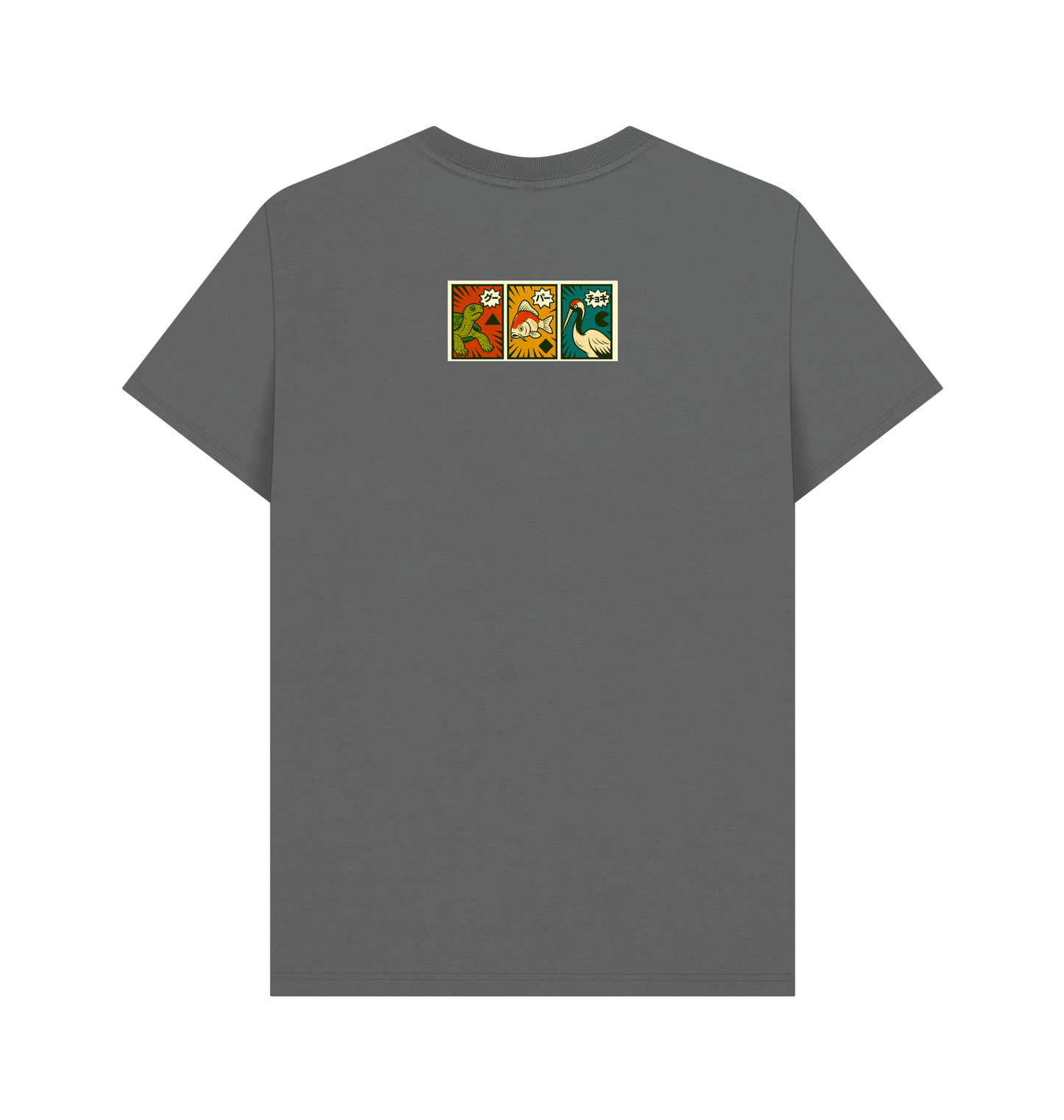 Slate Grey Printed T-shirt Back