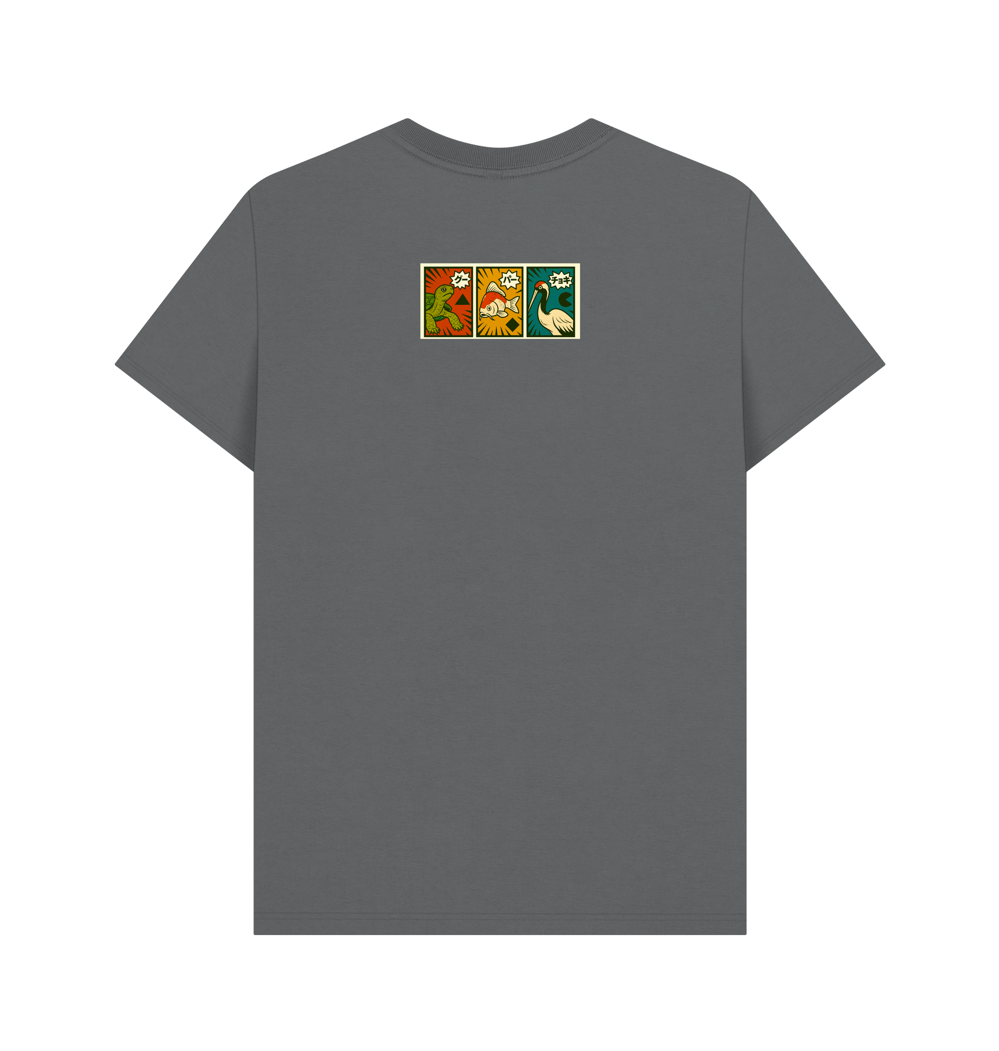 Slate Grey Printed T-shirt Back