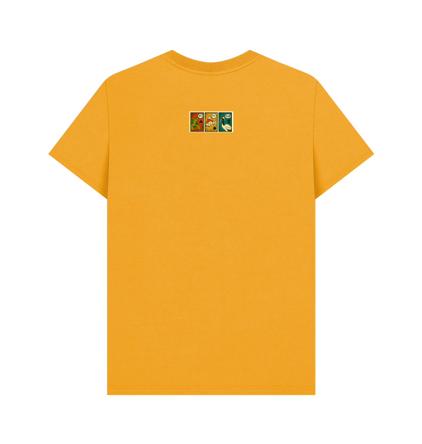 Mustard Printed T-shirt Back