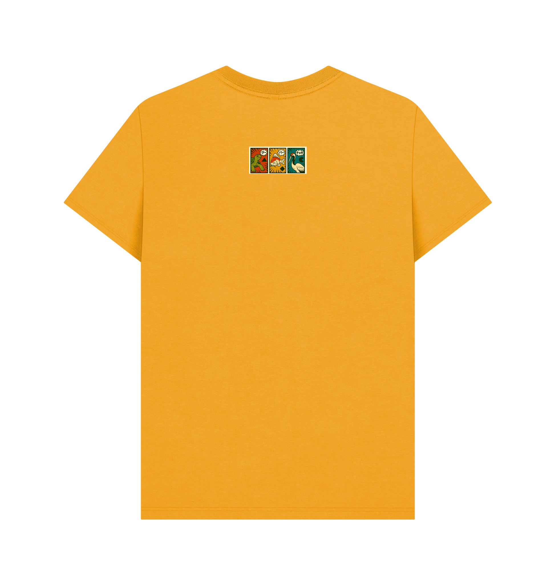 Mustard Printed T-shirt Back