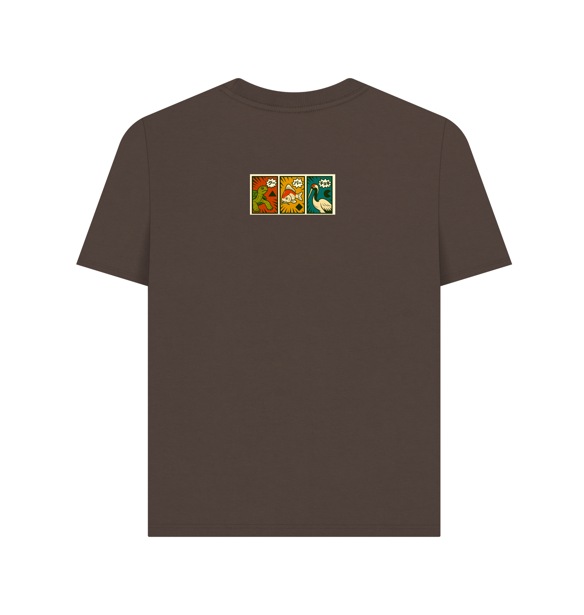 Chocolate Printed T-shirt Back