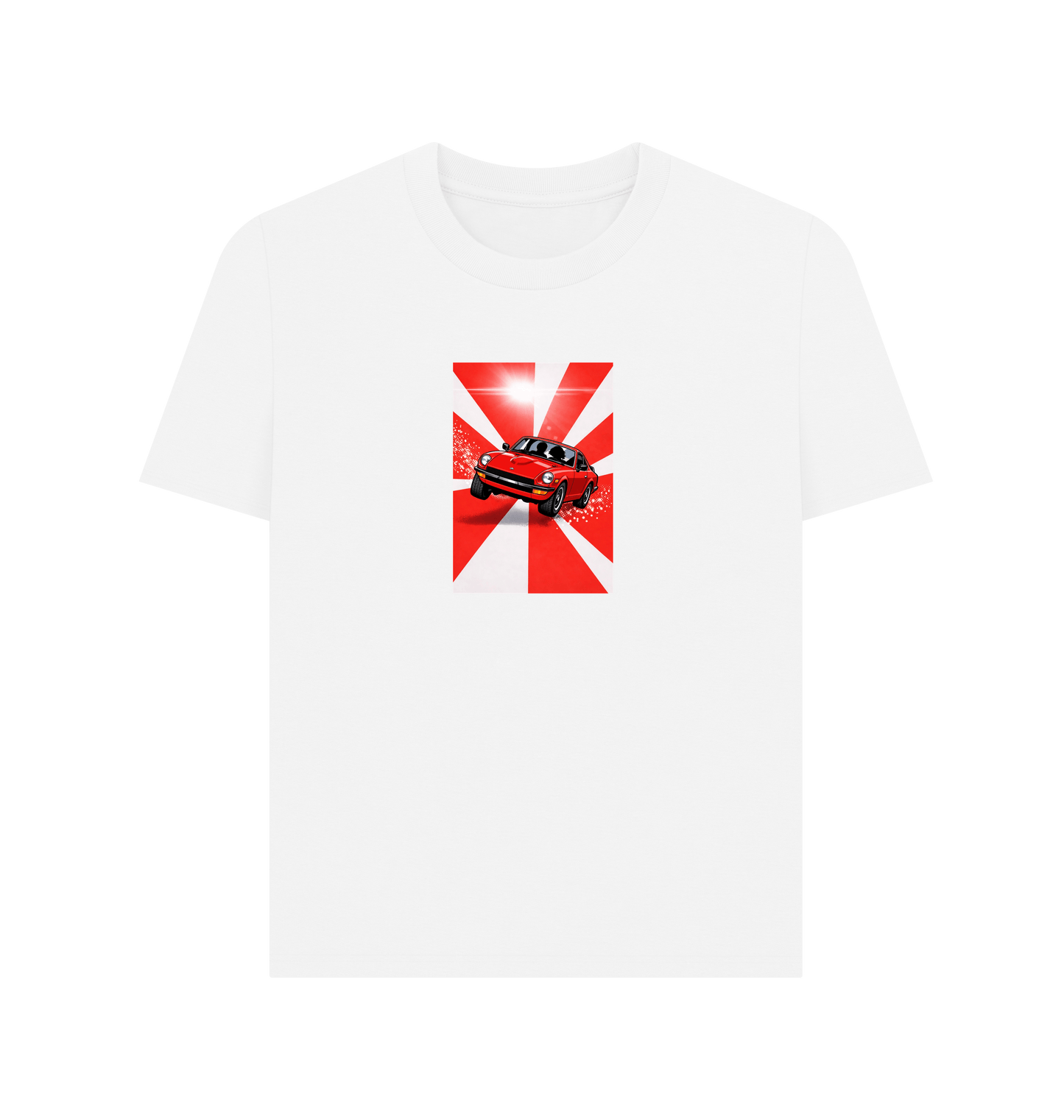 White Printed T-shirt Front
