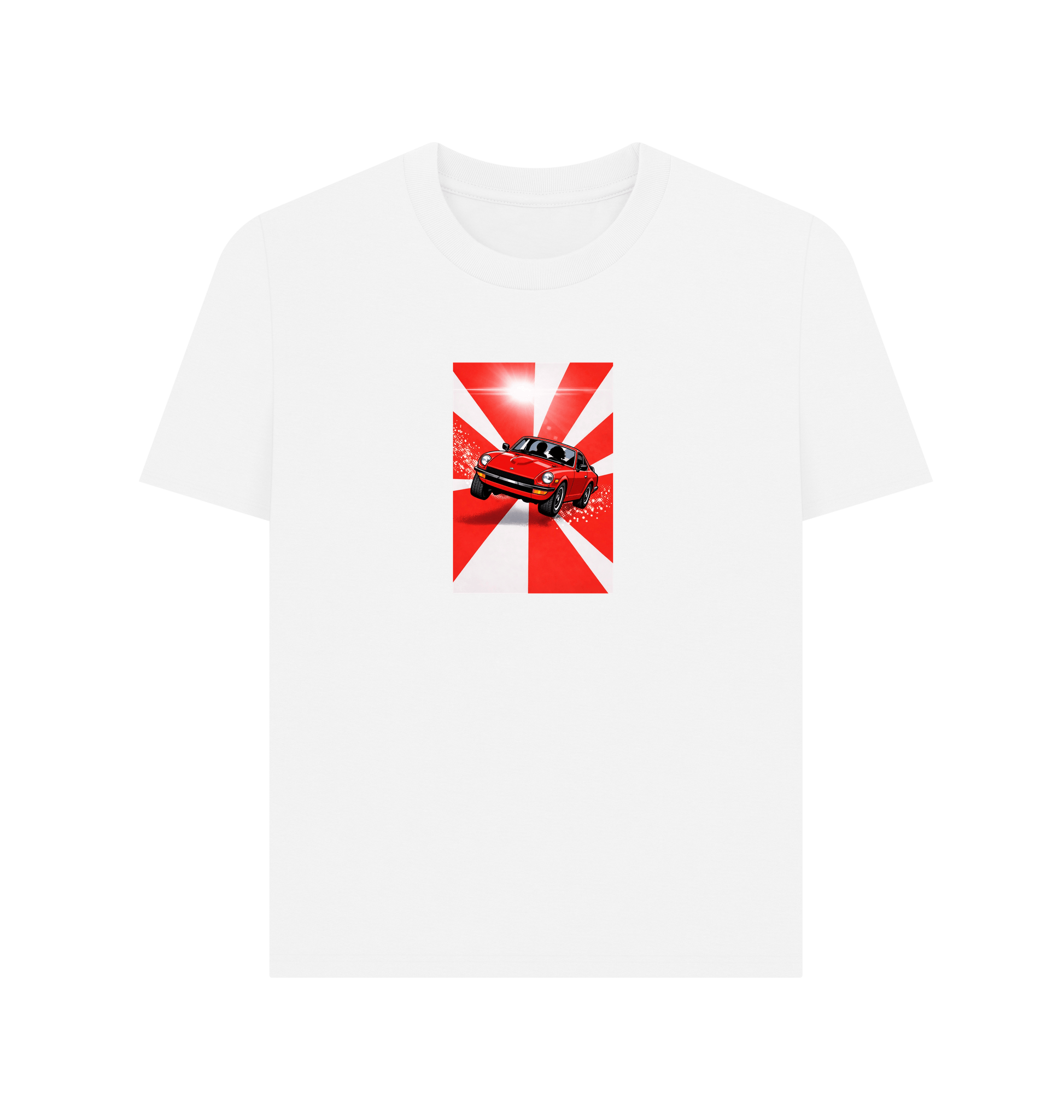 White Printed T-shirt Front
