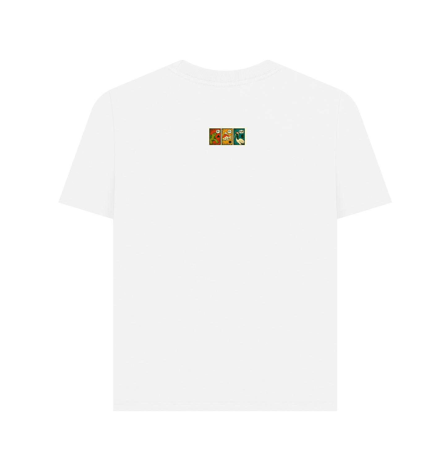 White Printed T-shirt Back
