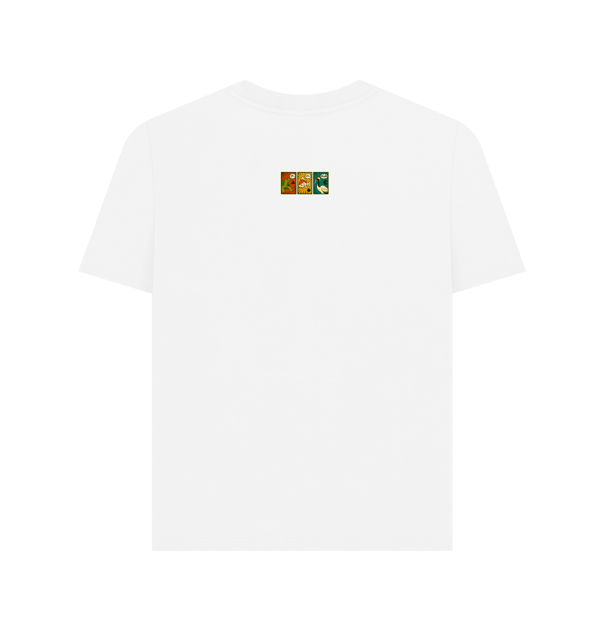 White Printed T-shirt Back
