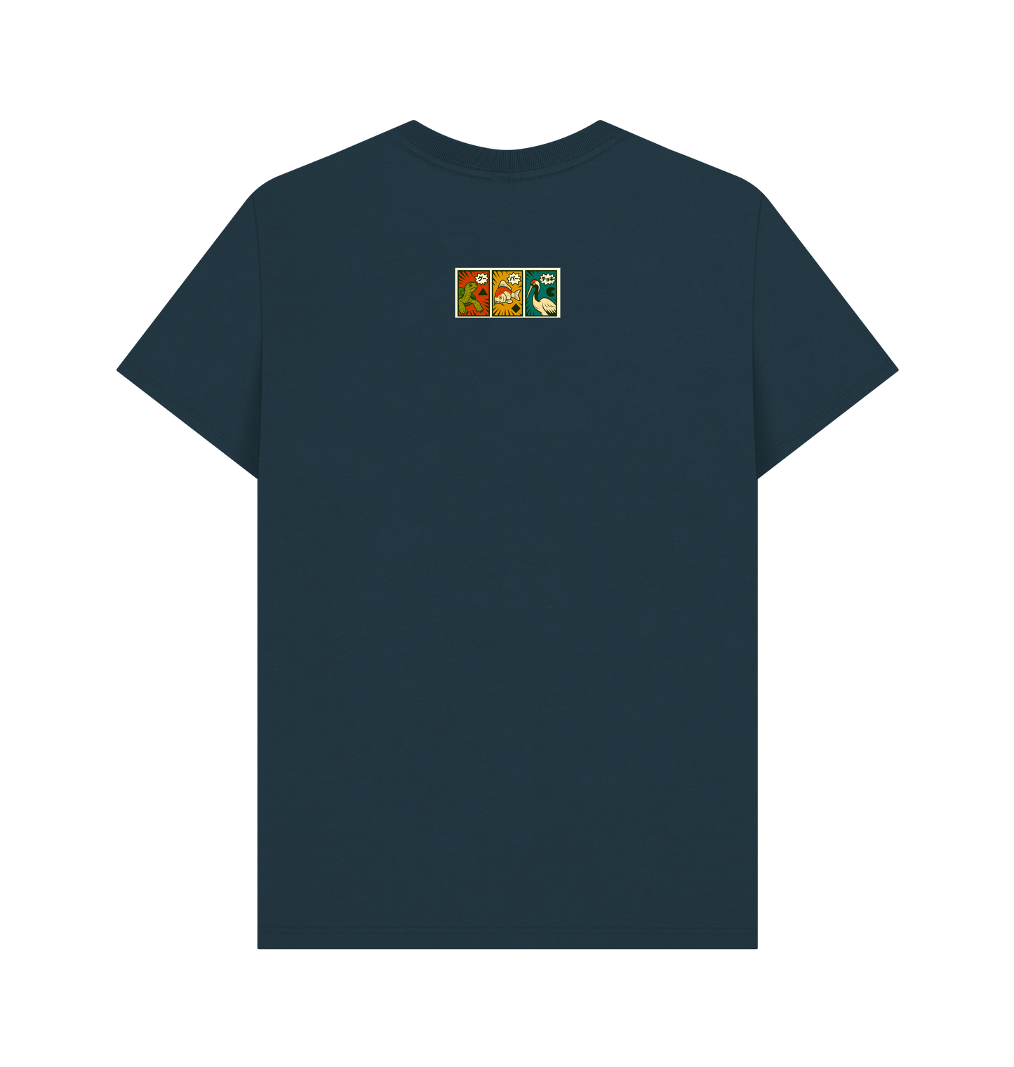 Denim Blue Printed T-shirt Back