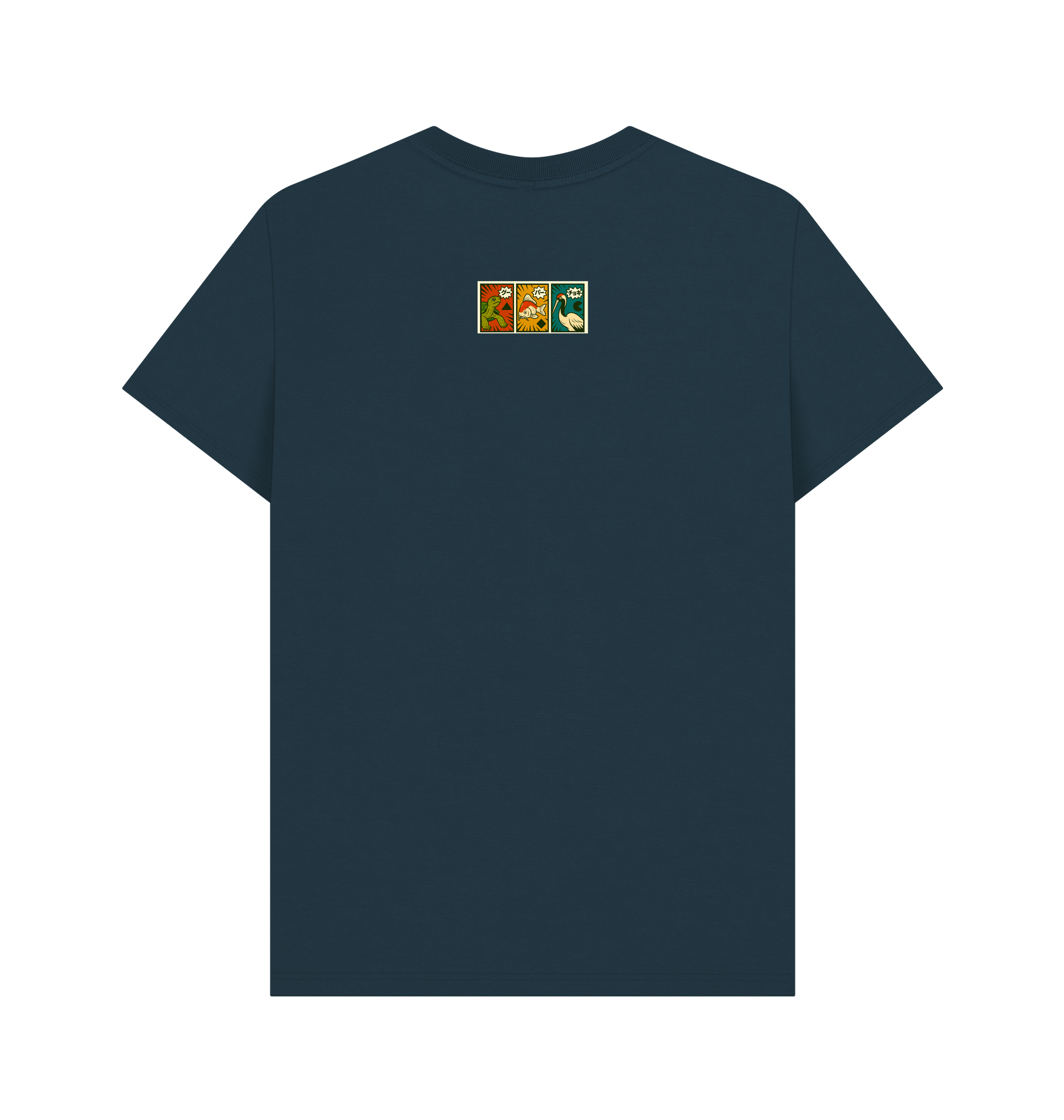Denim Blue Printed T-shirt Back