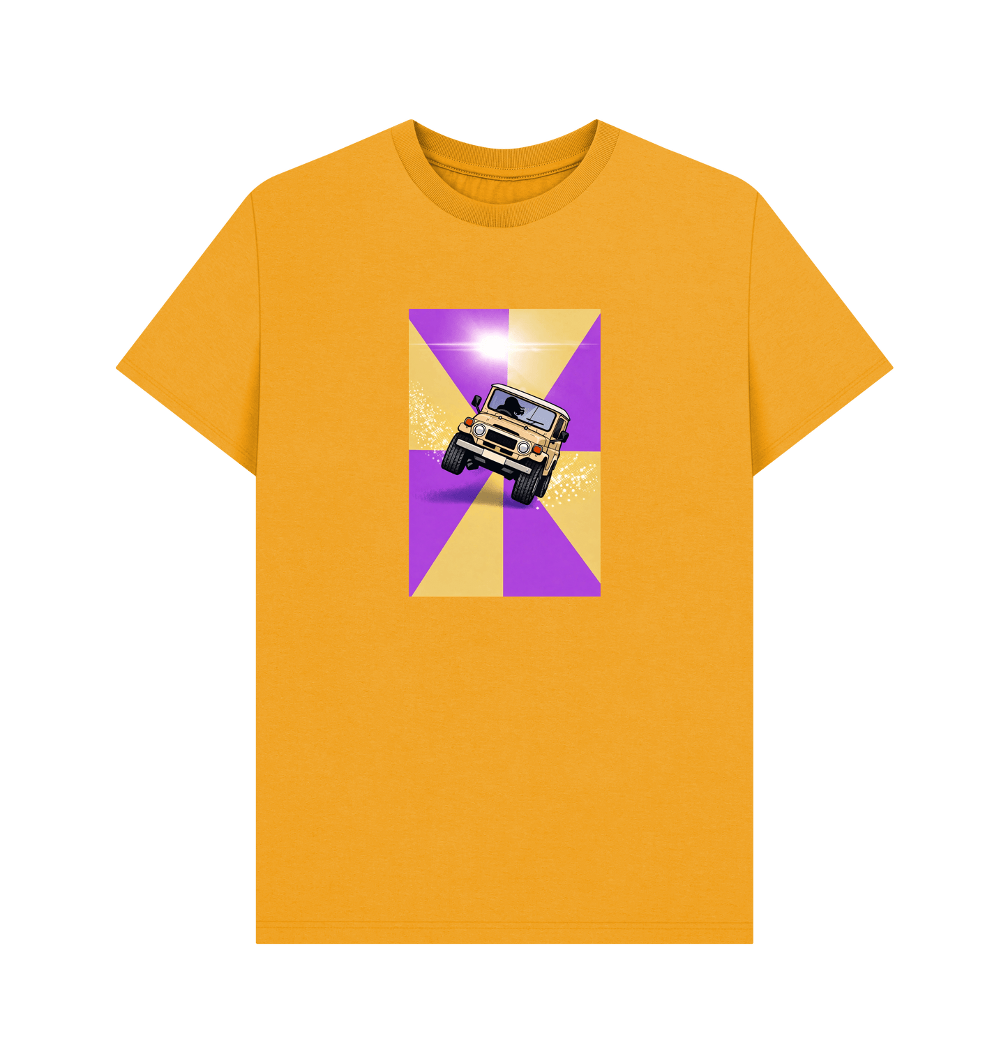 Mustard Printed T-shirt Front