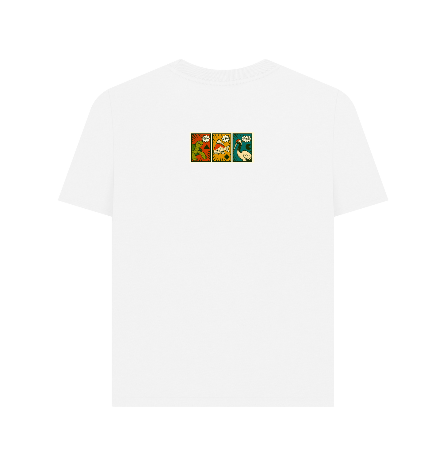 White Printed T-shirt Back