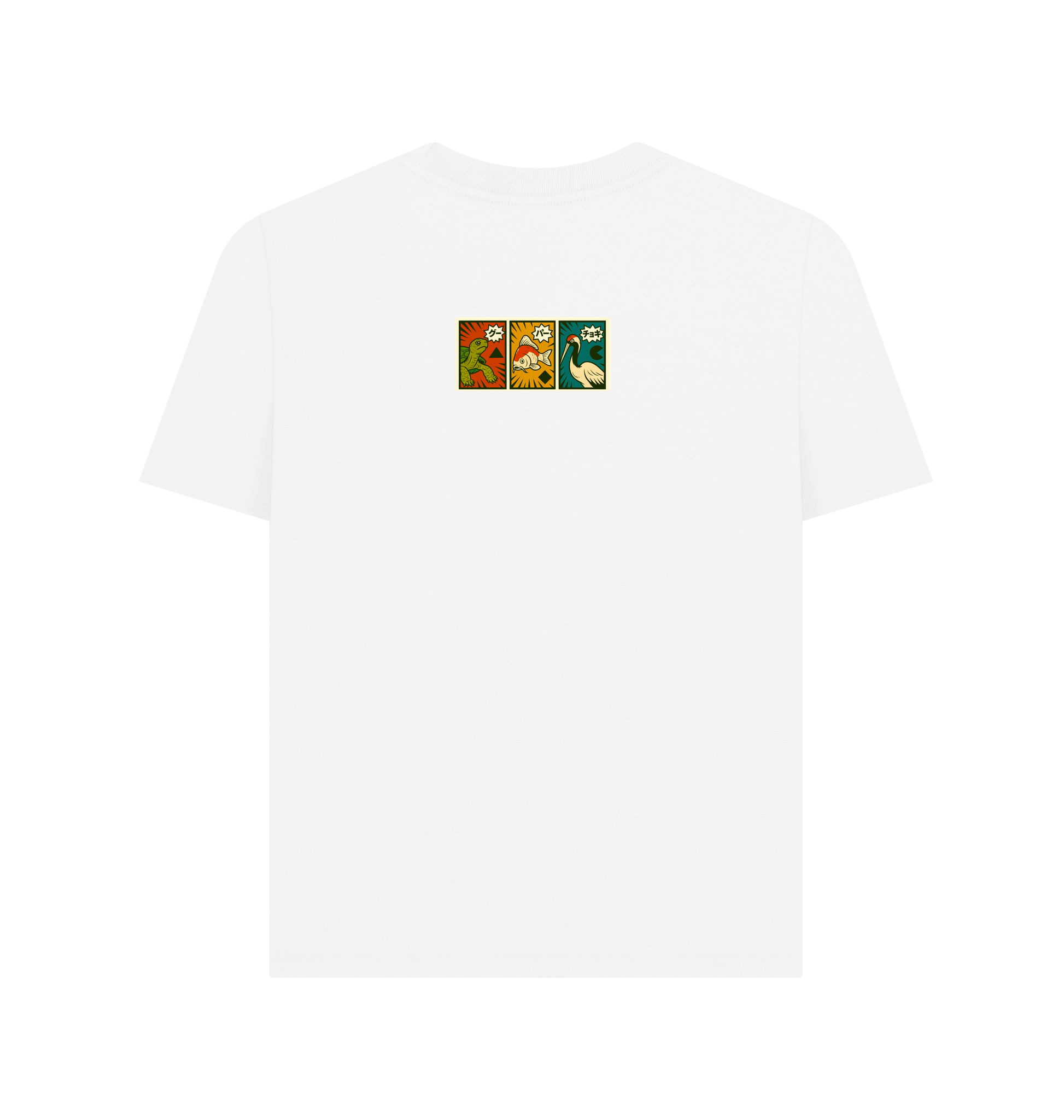 White Printed T-shirt Back