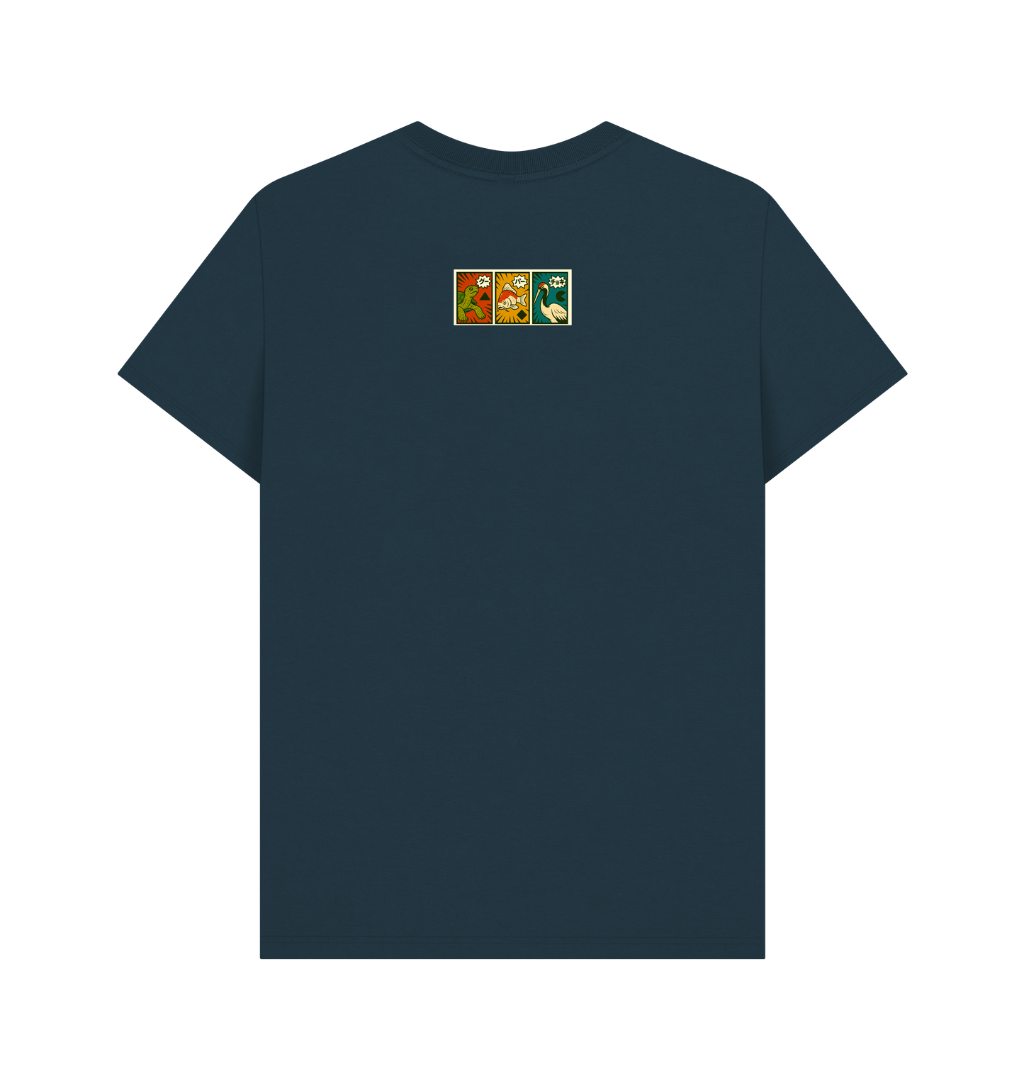Denim Blue Printed T-shirt Back