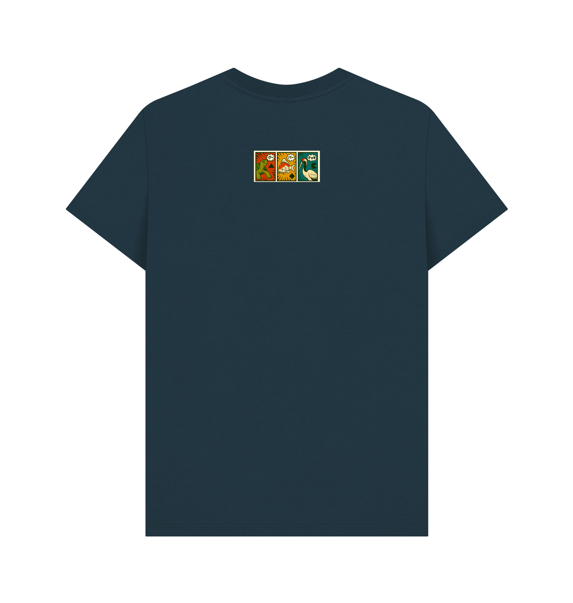 Denim Blue Printed T-shirt Back