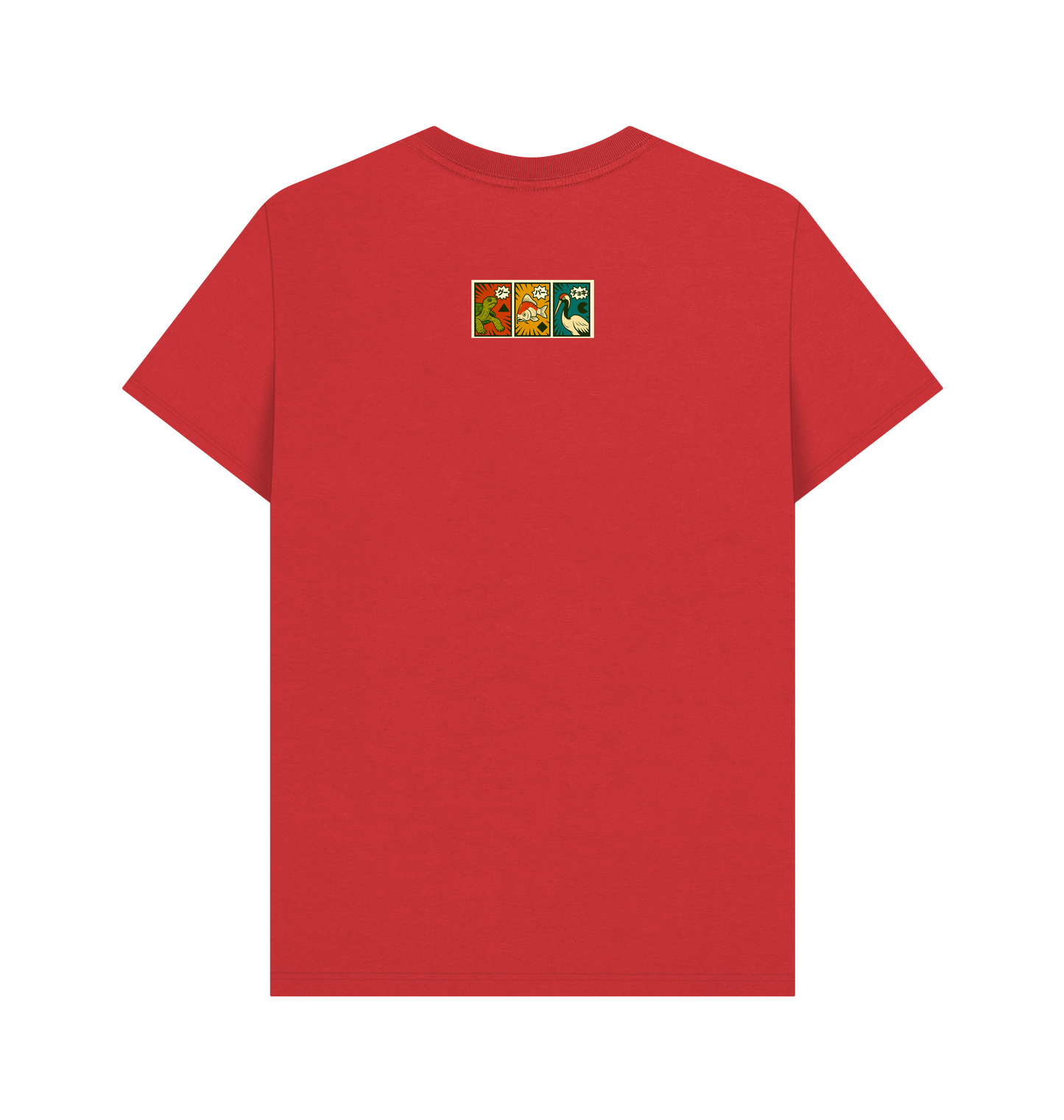 Red Printed T-shirt Back