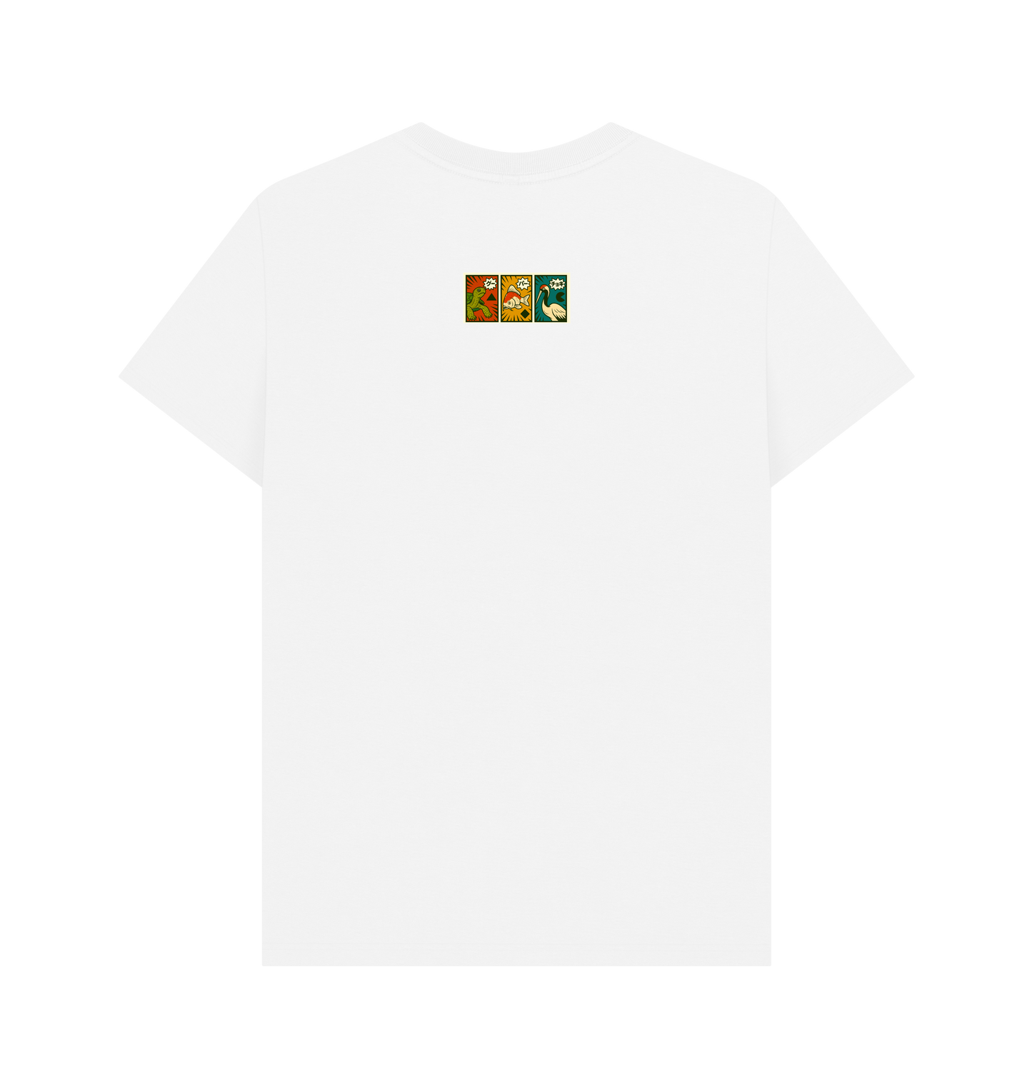 White Printed T-shirt Back